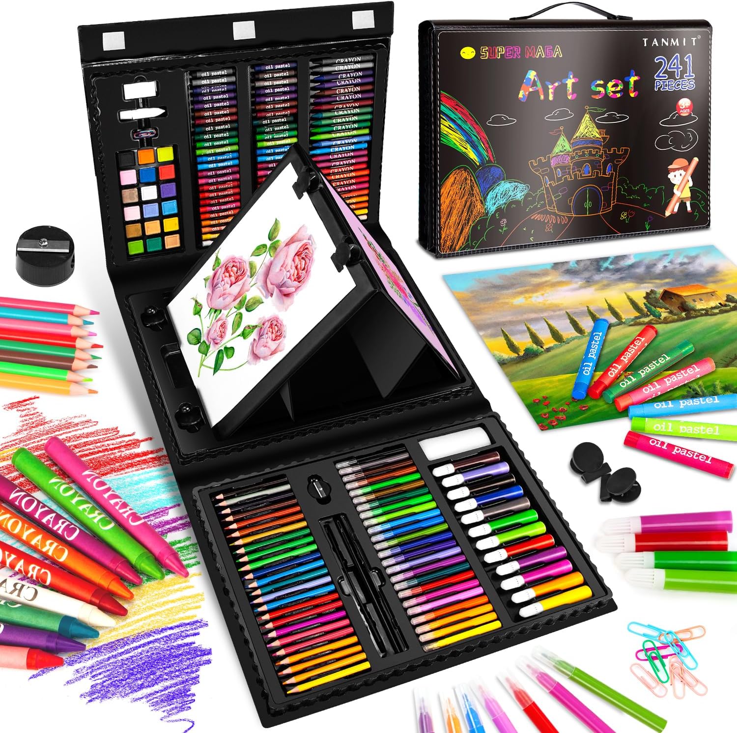 TANMIT Art Supplies, 241 PCS Drawing Supplies Art Set