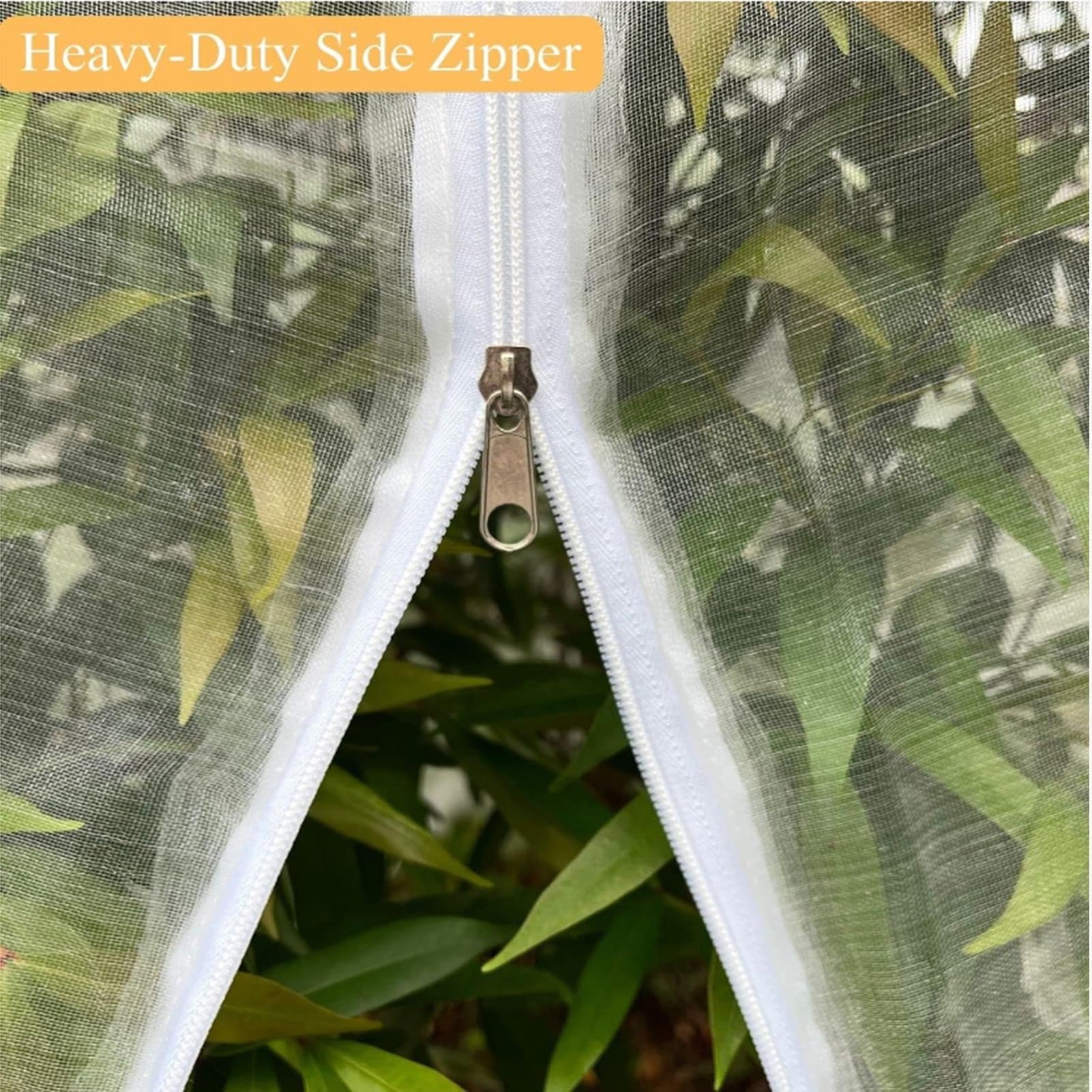 Paquete de 2 bolsas grandes de red para árboles frutales, cubiertas de protección de jardín con cordón para plantas, 8 x 8 pies, malla de malla resistente para árboles frutales, verduras y flores.