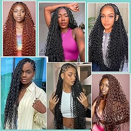 Human Braiding Hair for Boho Braids 24 Inch 110g Deep Wave Bulk Human Hair for Braiding No Weft 12A Curly Human Hair Extensions for Boho Braids 2 Bundle Wet and Wavy Human Hair