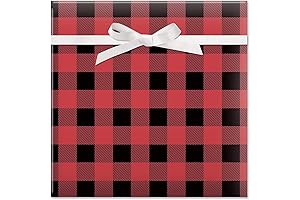High-Impact Premium Jumbo Buffalo Plaid Christmas Rolled Wrapping Paper