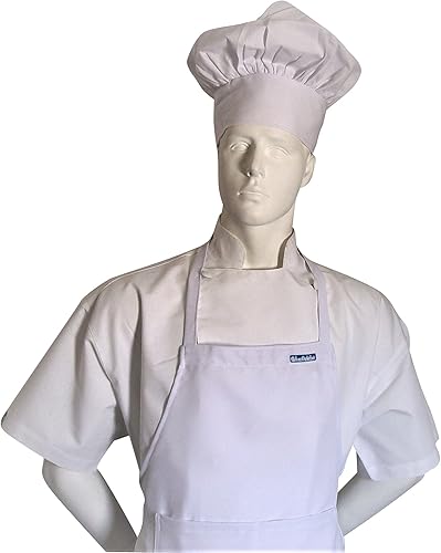 Miniatura 1 de CHEFSKIN - Sombrero de chef personalizado en sarga blanca con nombre de bordado personalizado, es un gran regalo.