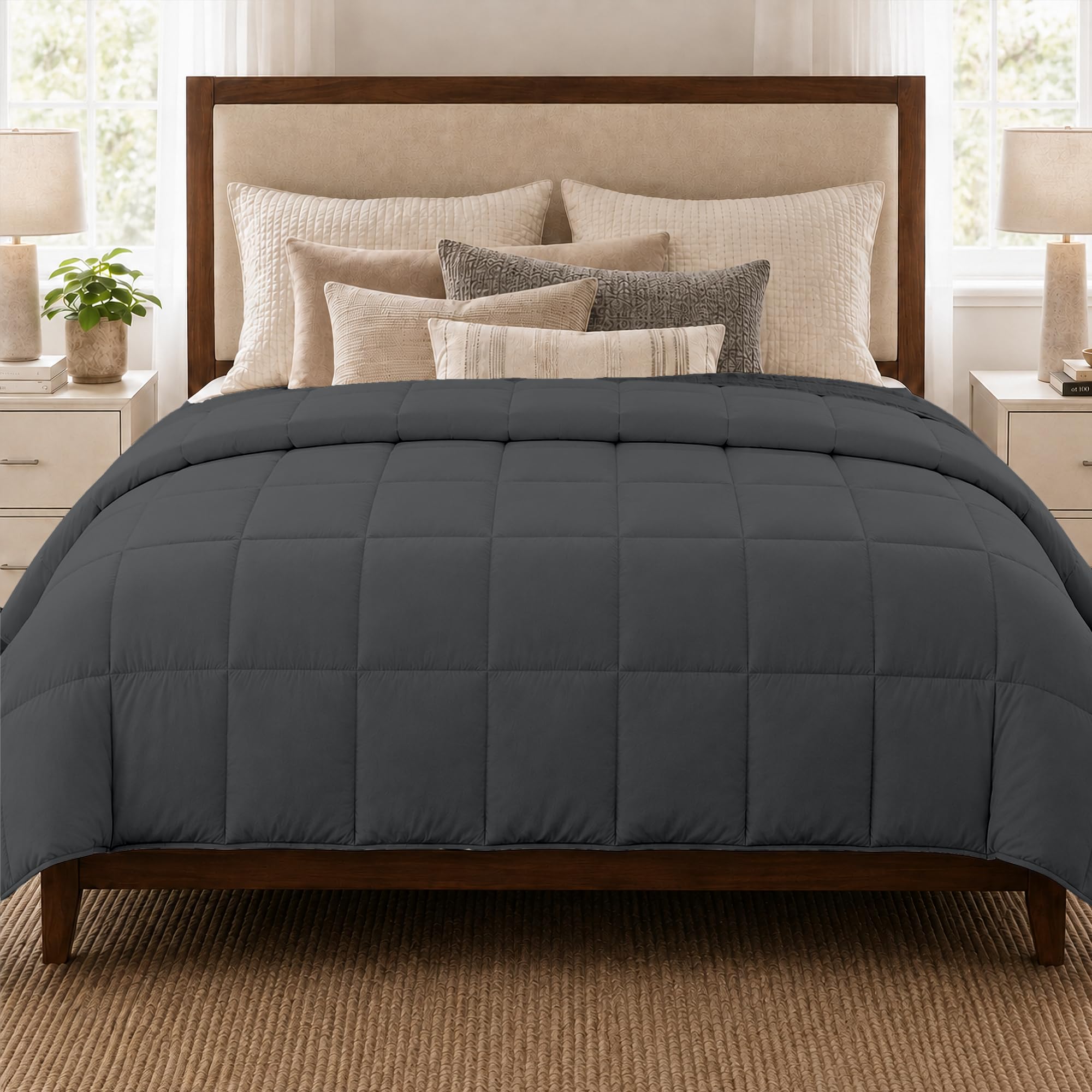 HomeSmart Weighted Comforter Queen 40 lbs Grey: Fluffy Heavy Comforter Review