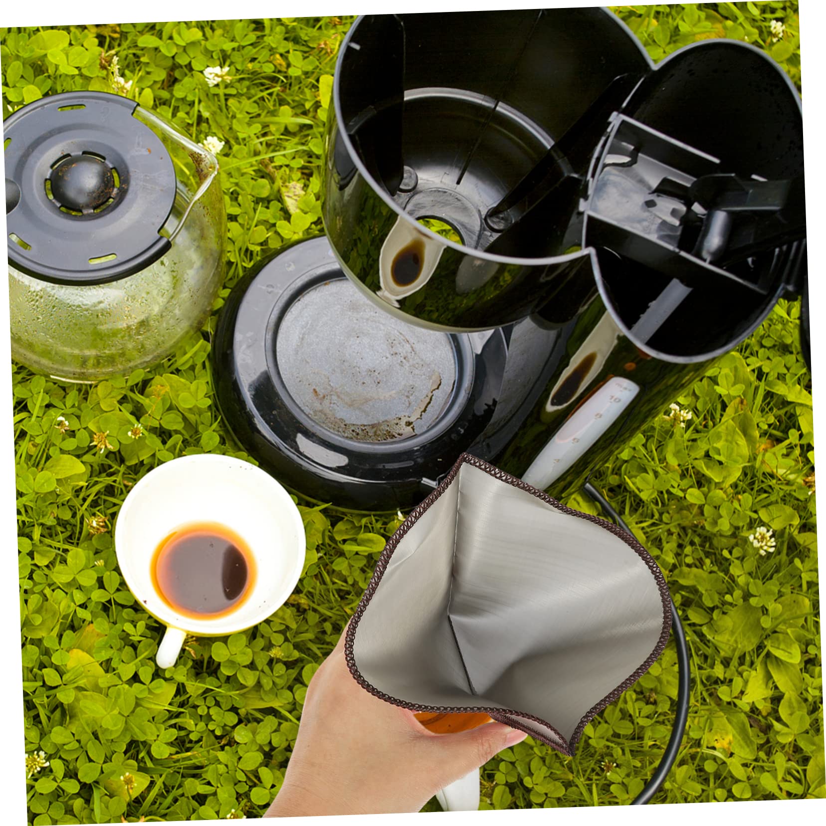 Housoutil 3pcs Coffee Drip Filter Bag Stainless Slow Drip Coffee Strainer for Cup Brewing Easy to Use Mesh Filter