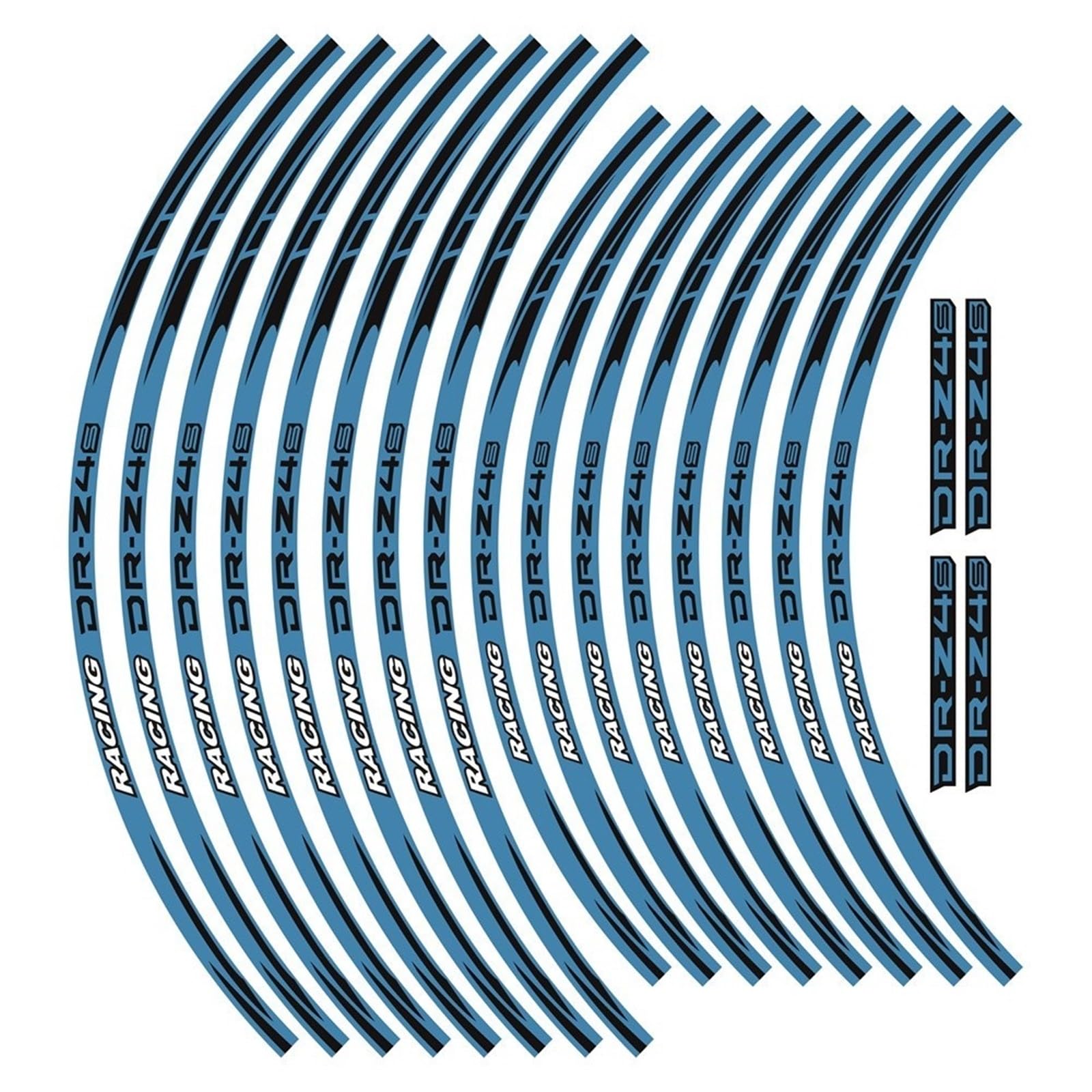 Autocollants décoratifs Autocollants De Moyeu Roues Moto 21 "18", Accessoires Bandes Réfléchissantes Décoratives pour Suzuki DRZ4S DRZ-4S 2025(Turquesa)