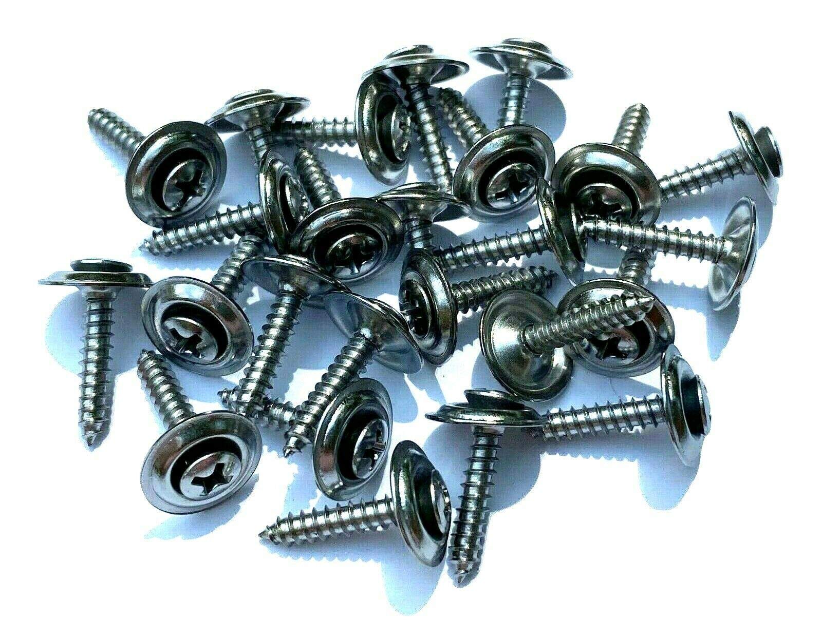 Retro-Motive #6 X 3/4 Chrome Trim Screws Counter Sunk Loose Washer Fits Ford GM Mopar (Qty 25) #961