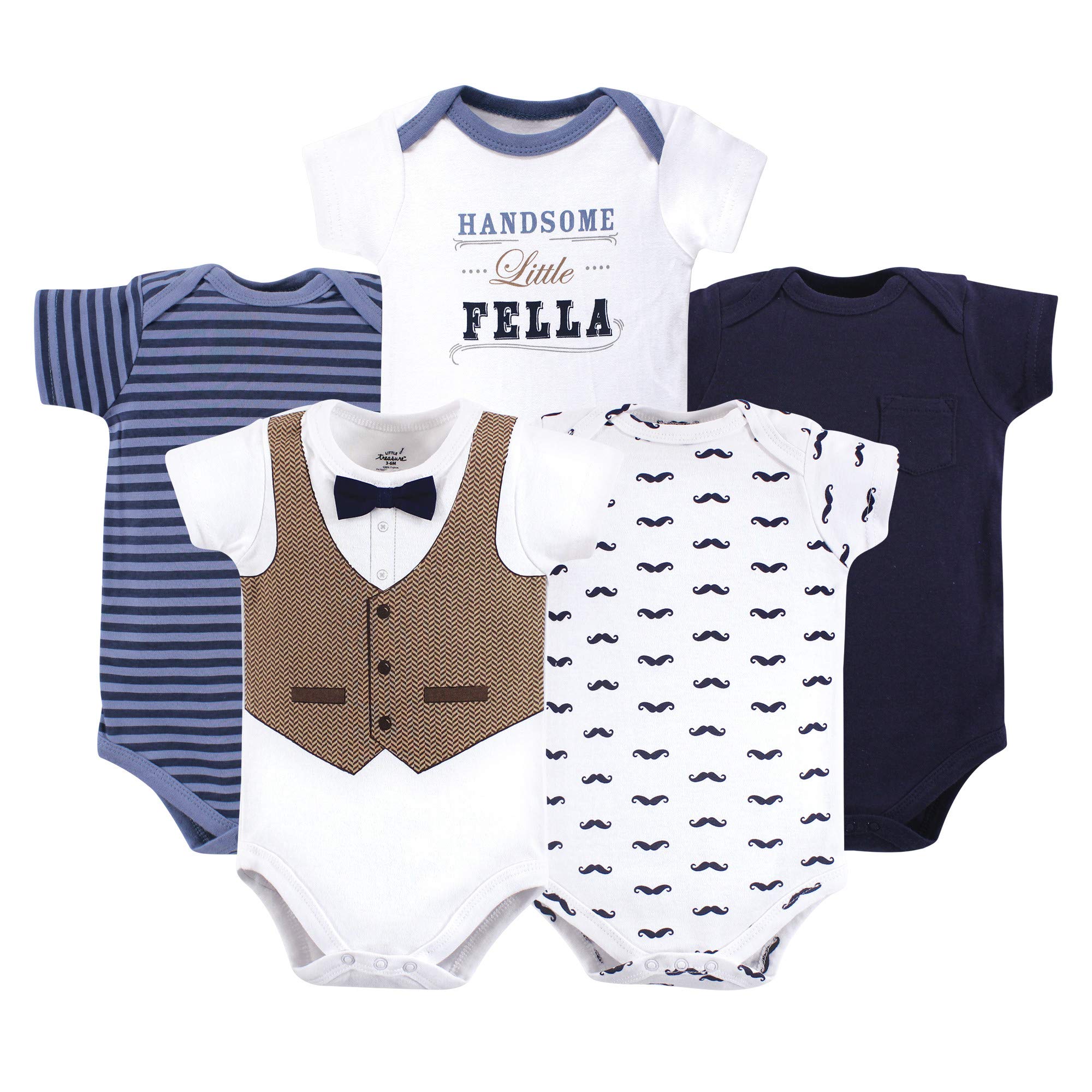 Little Treasure Cotton Bodysuits Juego de Camisetas para Bebés
