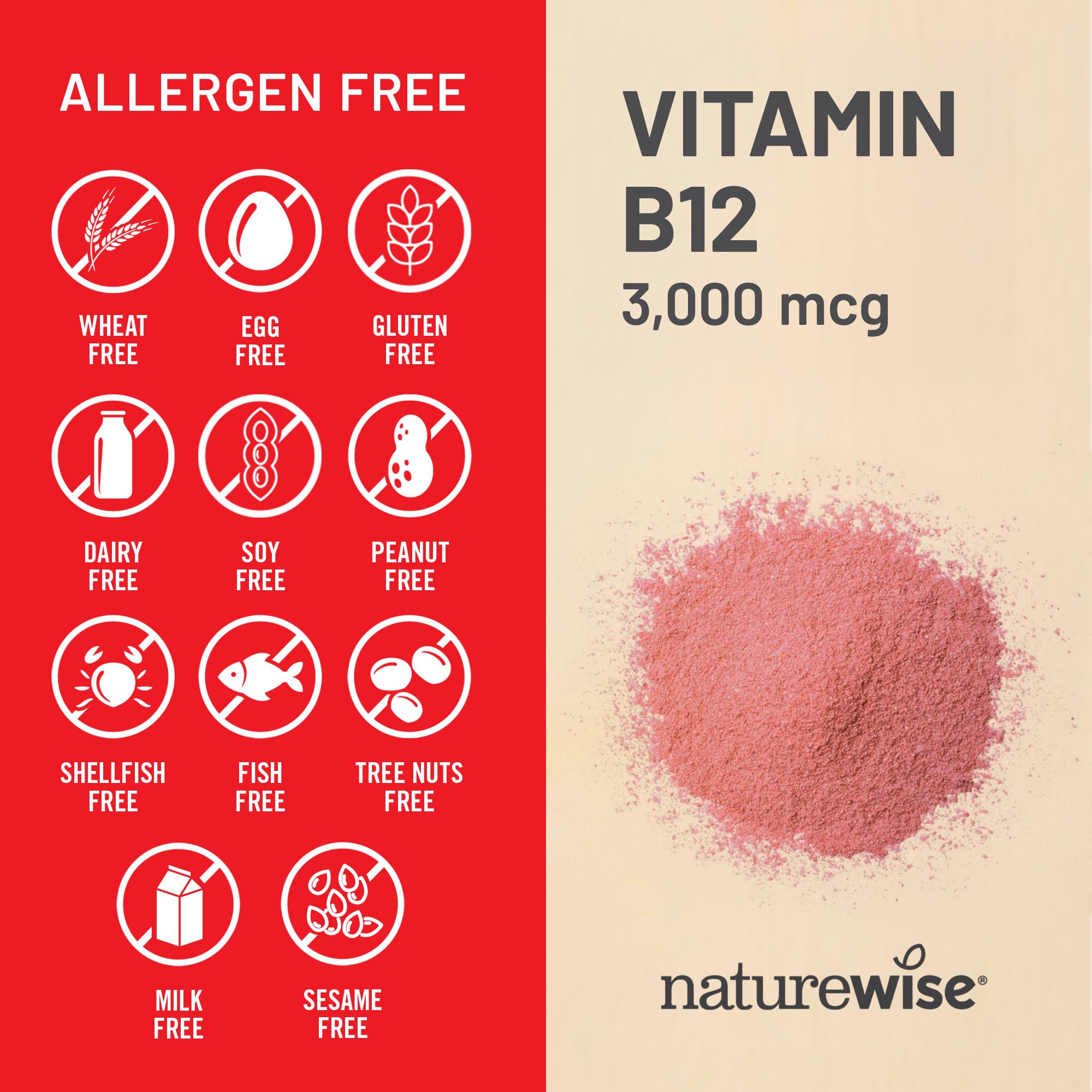 NatureWise Vitamin B12 3000 mcg - Extra Strength - Supplement for Supporting Energy Levels, Mental Clarity, Nervous System Health - Easy-to-Swallow, Soy and Gluten-Free, Non-GMO - 60 Softgels — Amazon image 6