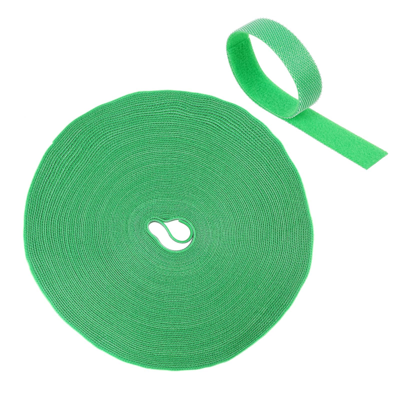 Cinta para Plantas de Jardín y Hogar, 25m x 12mm, Verde Oscuro, Resistente a la Intemperie, Reutilizable, Ajustable, para Atar Árboles, Organizar Cables y Cultivo en Interior y Exterior