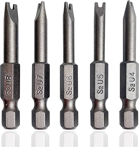 Juego de puntas de destornillador 5 en 1, U4, U5, U6, U7, U8, 5 unidades, puntas de destornillador en forma de U, herramientas eléctricas magnéticas