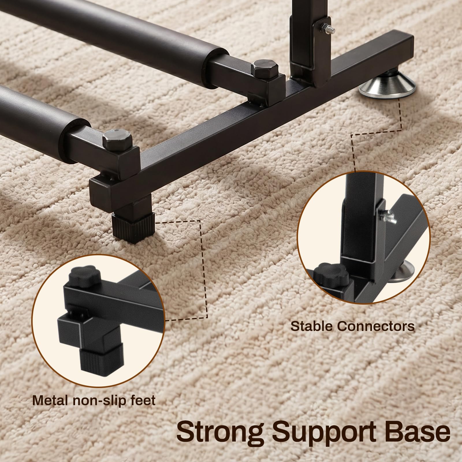 AODSK Soporte para guitarra múltiple con diseño plegable, soporte negro portátil para múltiples guitarras y bajos, estudio y exhibición en el hogar
