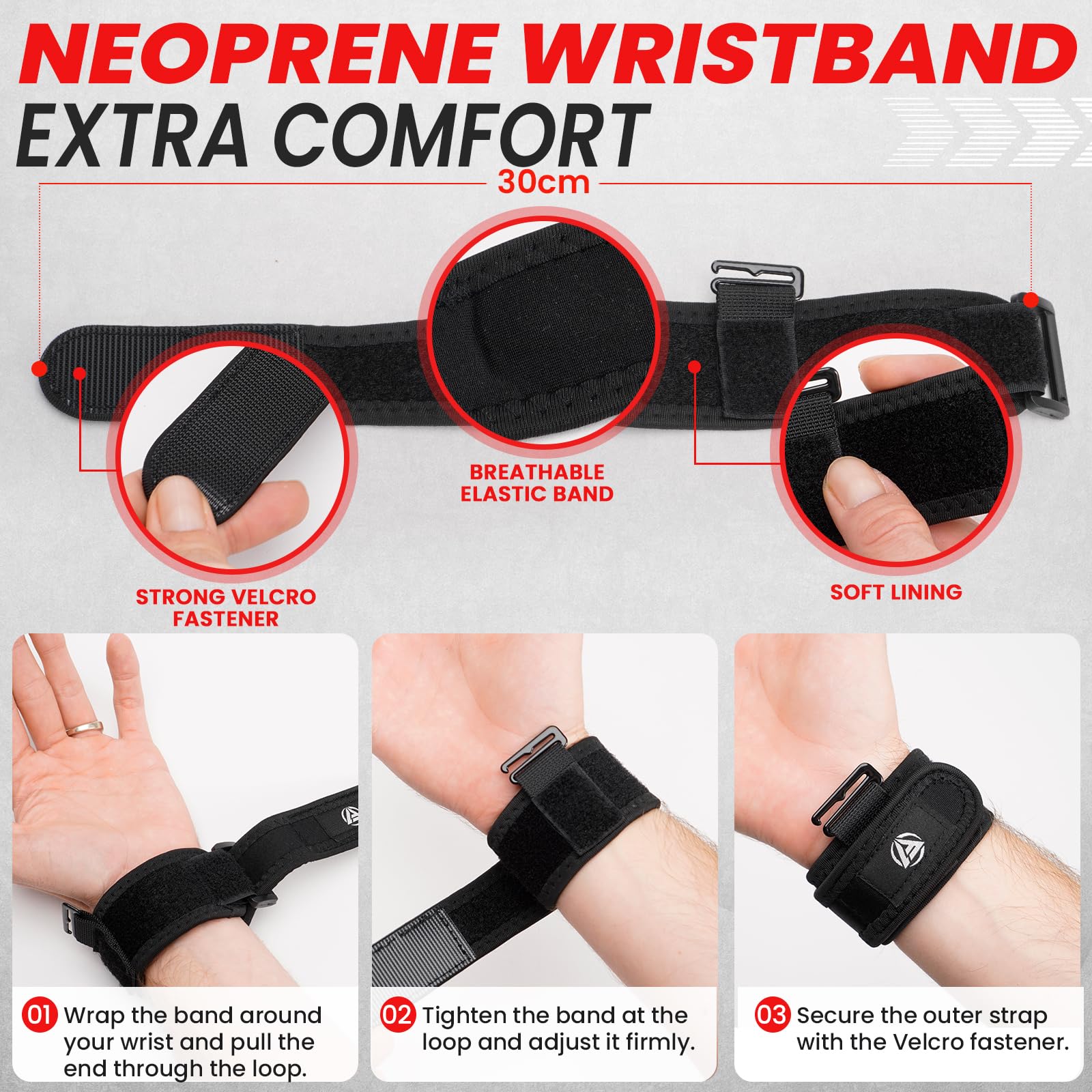 FUNFLEX Allenatore Mano Dita, Set Forza Presa Regolabile 5 Pezzi, Trainer Avambraccio, Estensore Dita, Fascia Polso Neoprene, Grip Ring, Allenamento Mano e Avambraccio