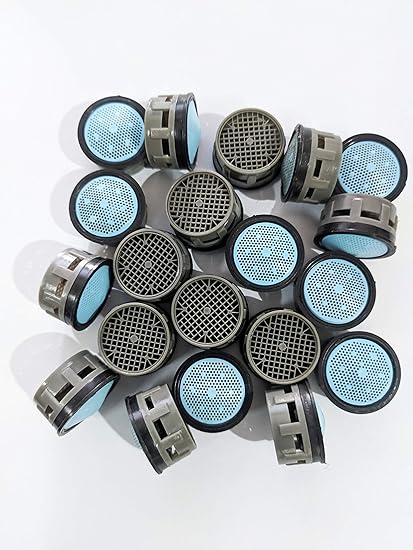 Acetap Plastic Fusion High-Pressure Replacement Water Aerator Tap and Faucet Foam Flow, Blue, Pack of 20