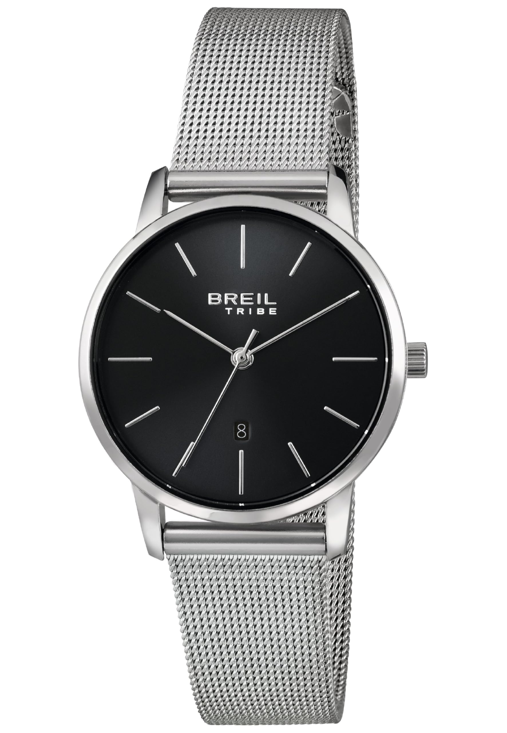 Breil - Women's Watch Avery Collection - Ladies Watch Solo Tempo with Analogic Black Dial - VJ22 TIME Module Movement - 3H Quartz - Watch Band in Steel Mesh