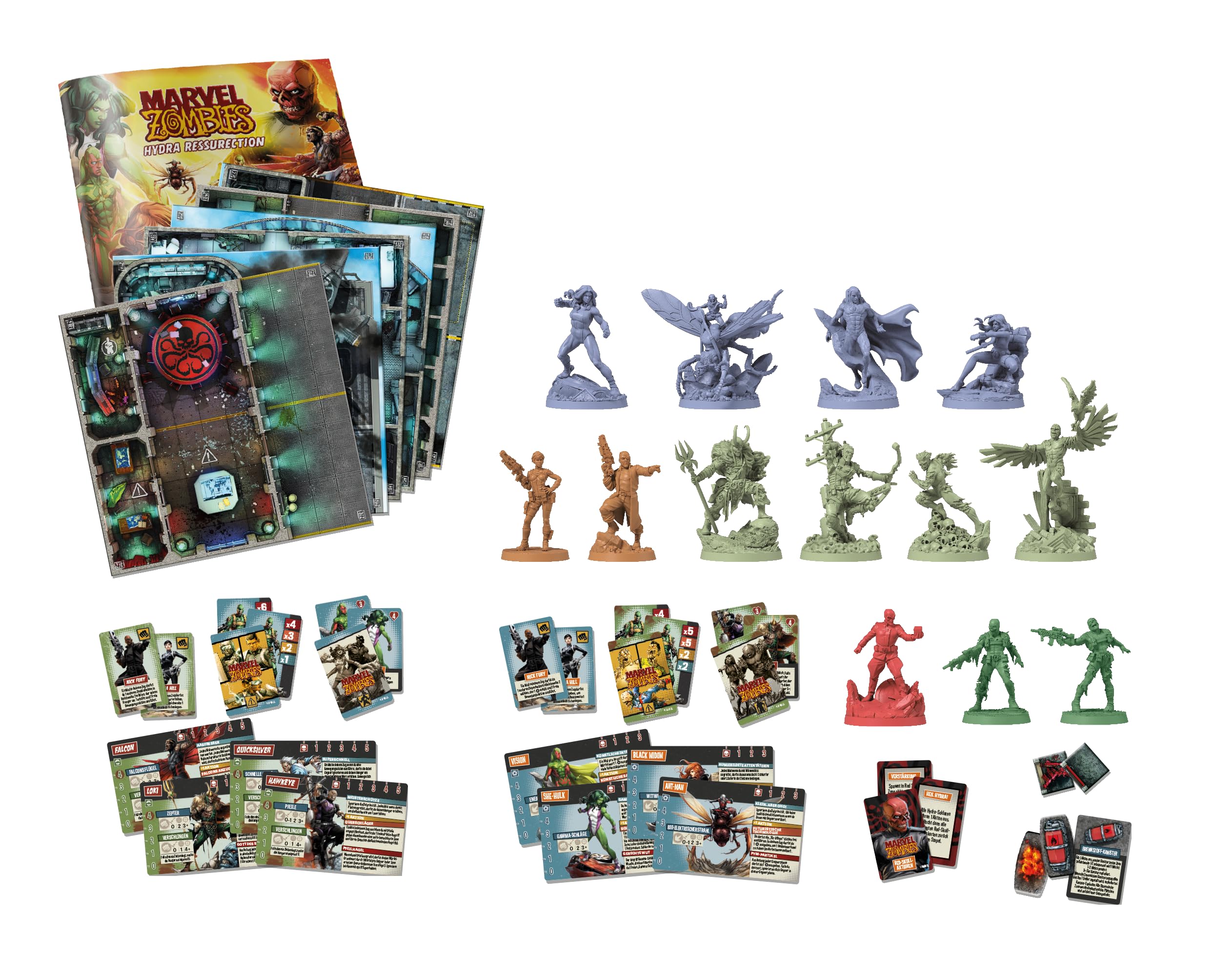 CMON, Marvel Zombies: Hydra Resurrection – Ein Zombicide Spiel, Expansión, Kennerspiel, Dungeon Crawler, 1-6 Jugadores, a Partir de 14 años, 60 Minutos, alemán