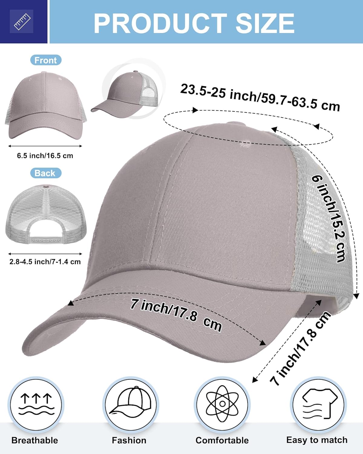 Coume Mesh Trucker Hats Bulk Sublimation Blank DIY Baseball Unisex Caps for Business Embroidery Sport Party Gift