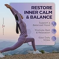 Vista 6 de Supermed Research Suplemento de apoyo del estado de ánimo con GABA, Ashwagandha, L-teanina, L-tirosina, L-glicina, 5-HTP y magnesio - Apoya