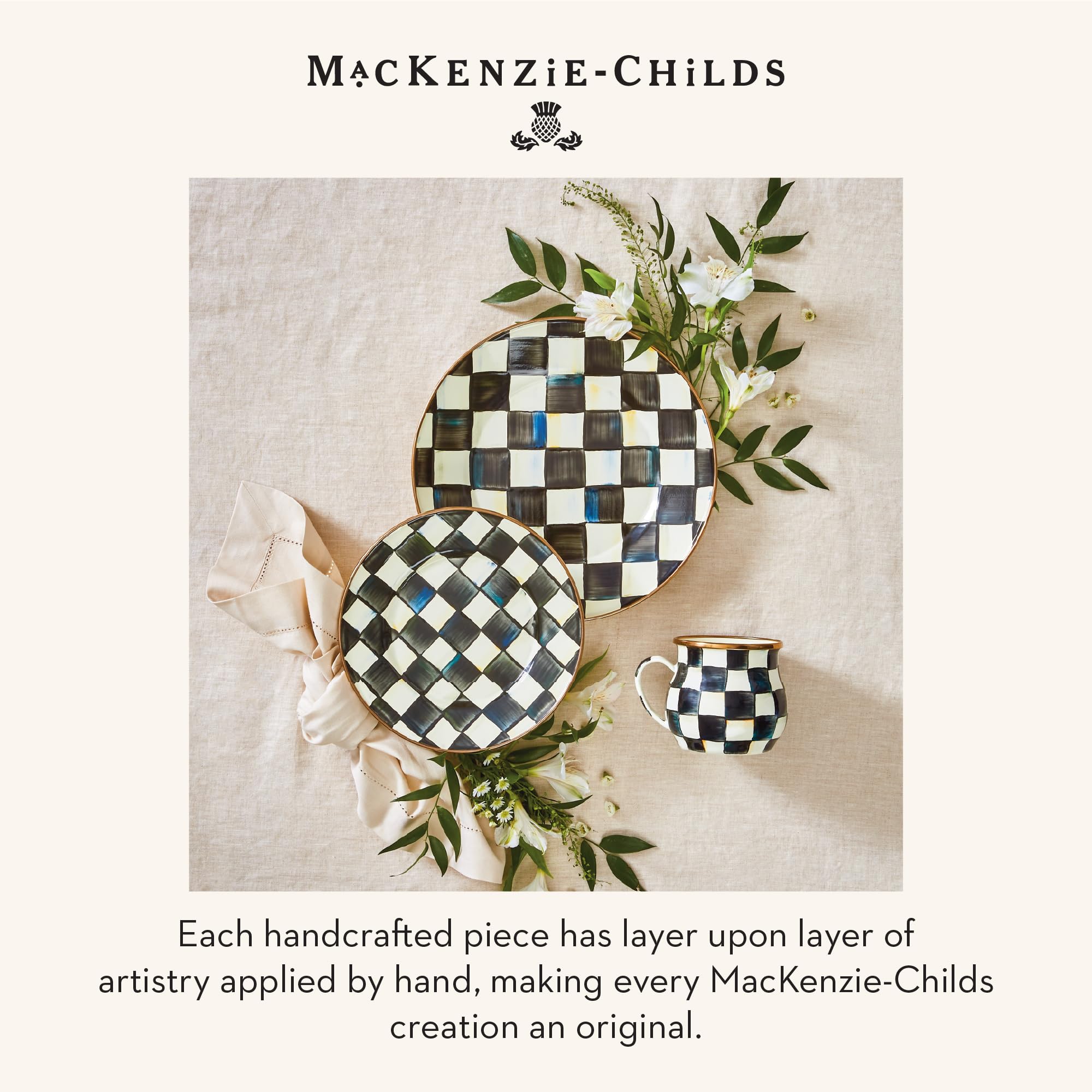 Amazon.com | MACKENZIE-CHILDS Enamel Salad and Dessert Plate
