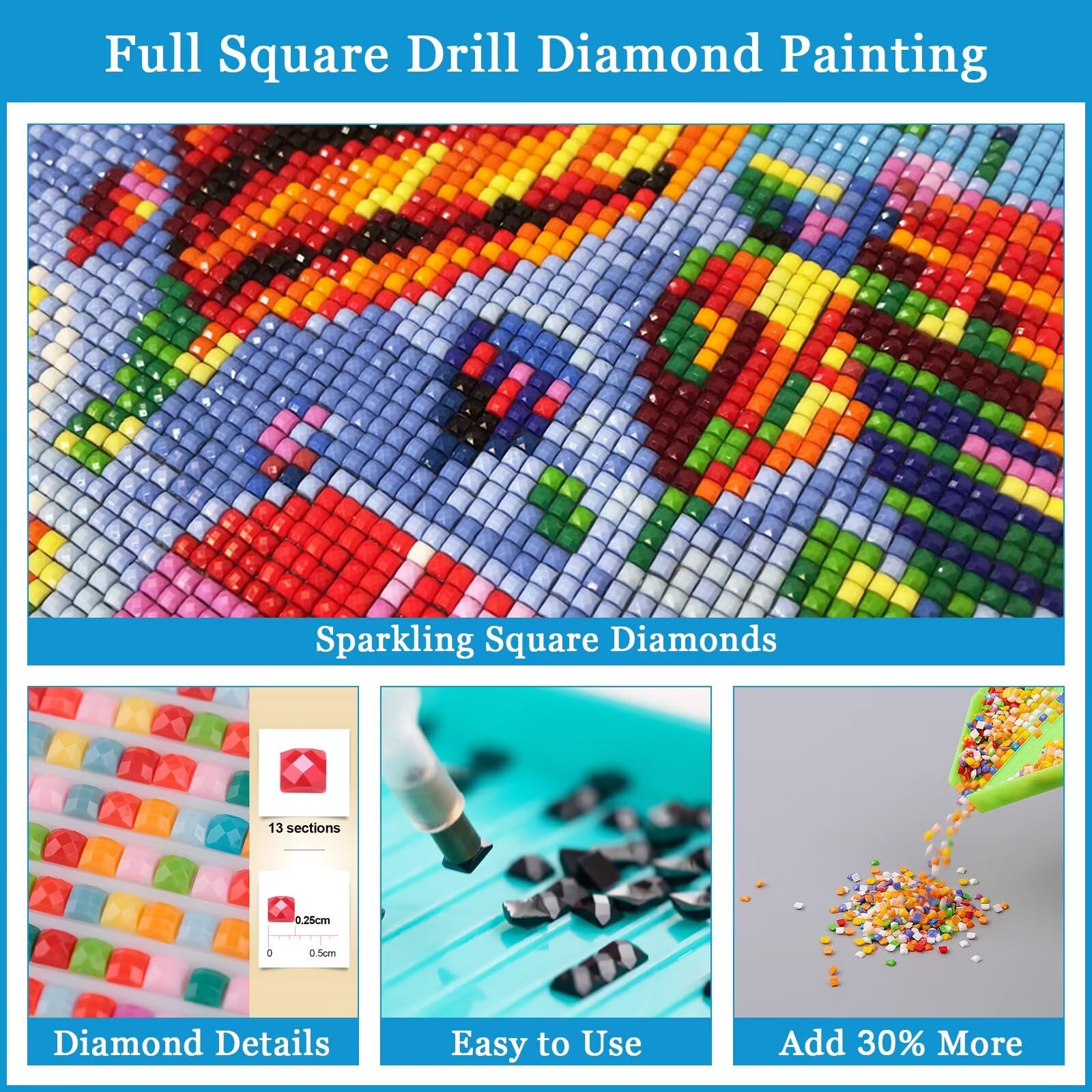 Diament Malarstwo Dorosły Feniks Diament Malarstwo dla dorosłych, 5D DIY Diamentowe Malarstwo Pełny zestaw Anime, Haft Diamentowy Kryształ Ścieg krzyżykowy dla początkujących, Dekoracja ścienna do