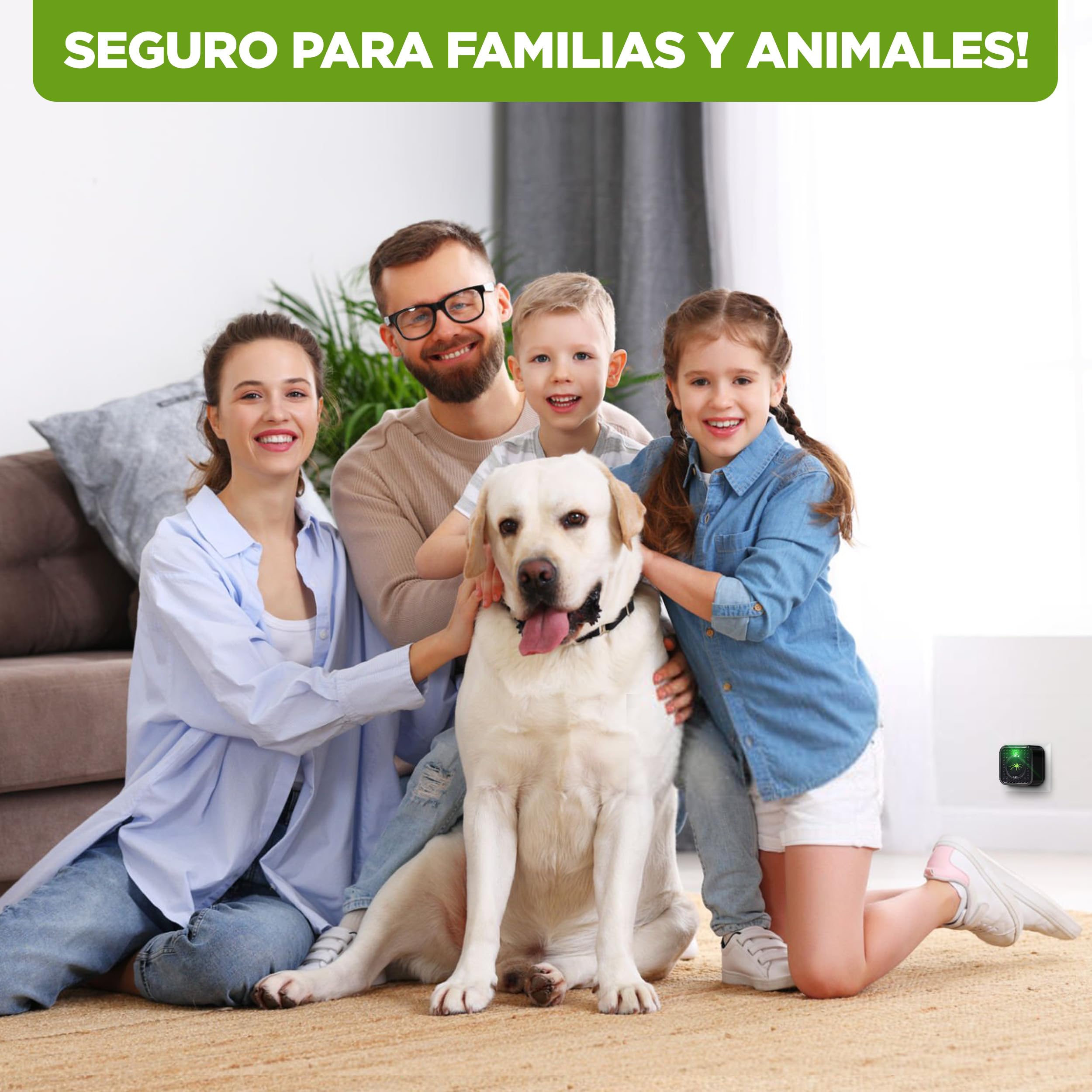 ISOTRONIC – Repelente ultrasónico de arañas enchufable para sótanos e Interiores – Repelente de arañas con un Alcance Efectivo de 30 m² (5 Unidades)