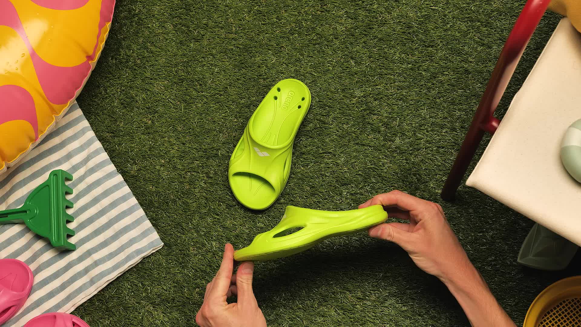 Ciabatte Arena Hydrosoft II Junior - Sandali Piscina/Mare Unisex Per Bambini - Grip Antiscivolo