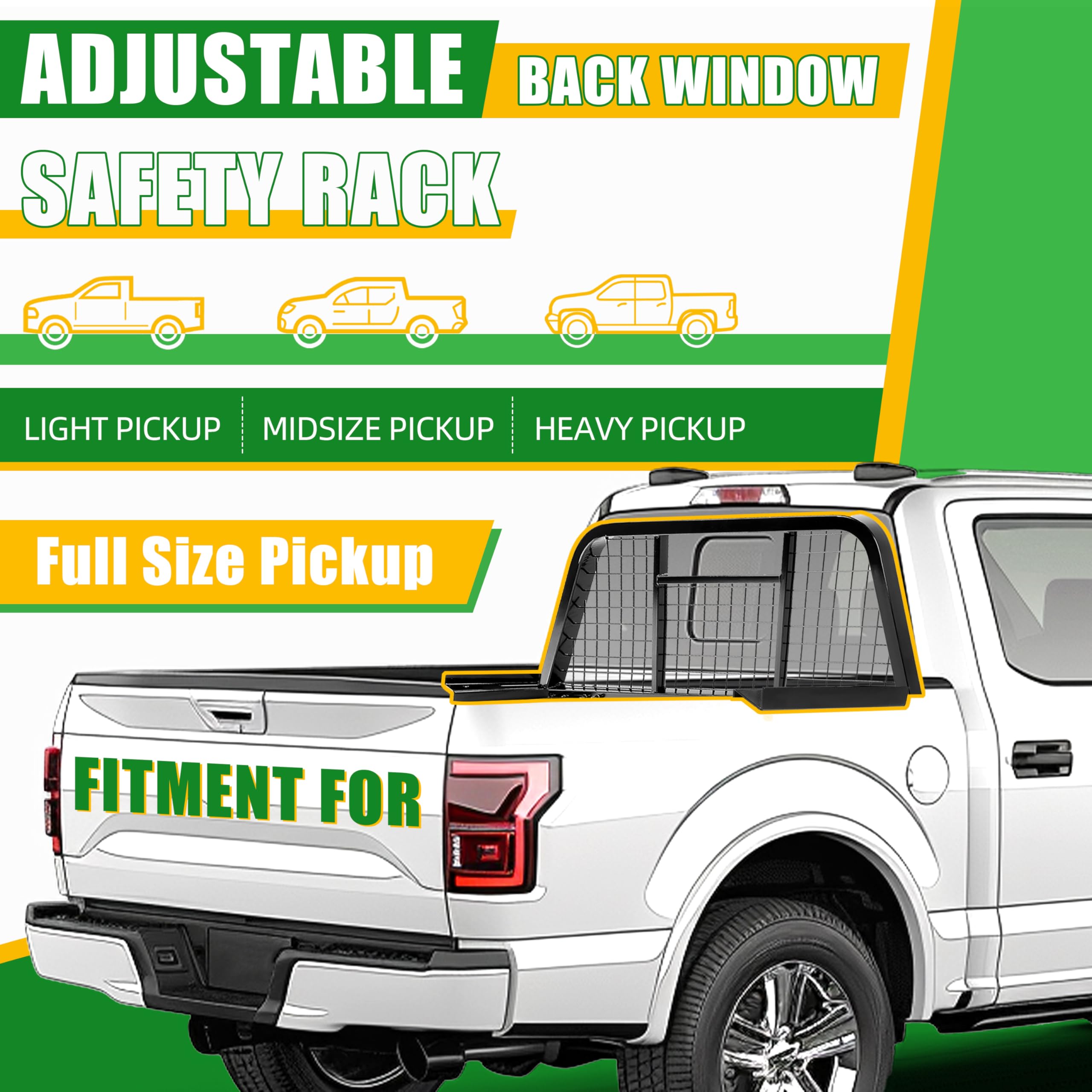 Snapklik.com : Universal Truck Pickup Headache Rack Adjustable Pickup ...