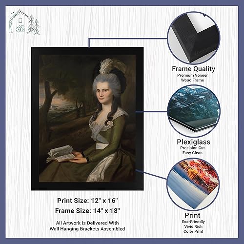 Miniatura 2 de Lost Cabin Esther Boardman 1789 de Ralph Earl  Impresión en marco biselado negro  Reproducción de pinturas de obras de arte finas  Póster enmarcado