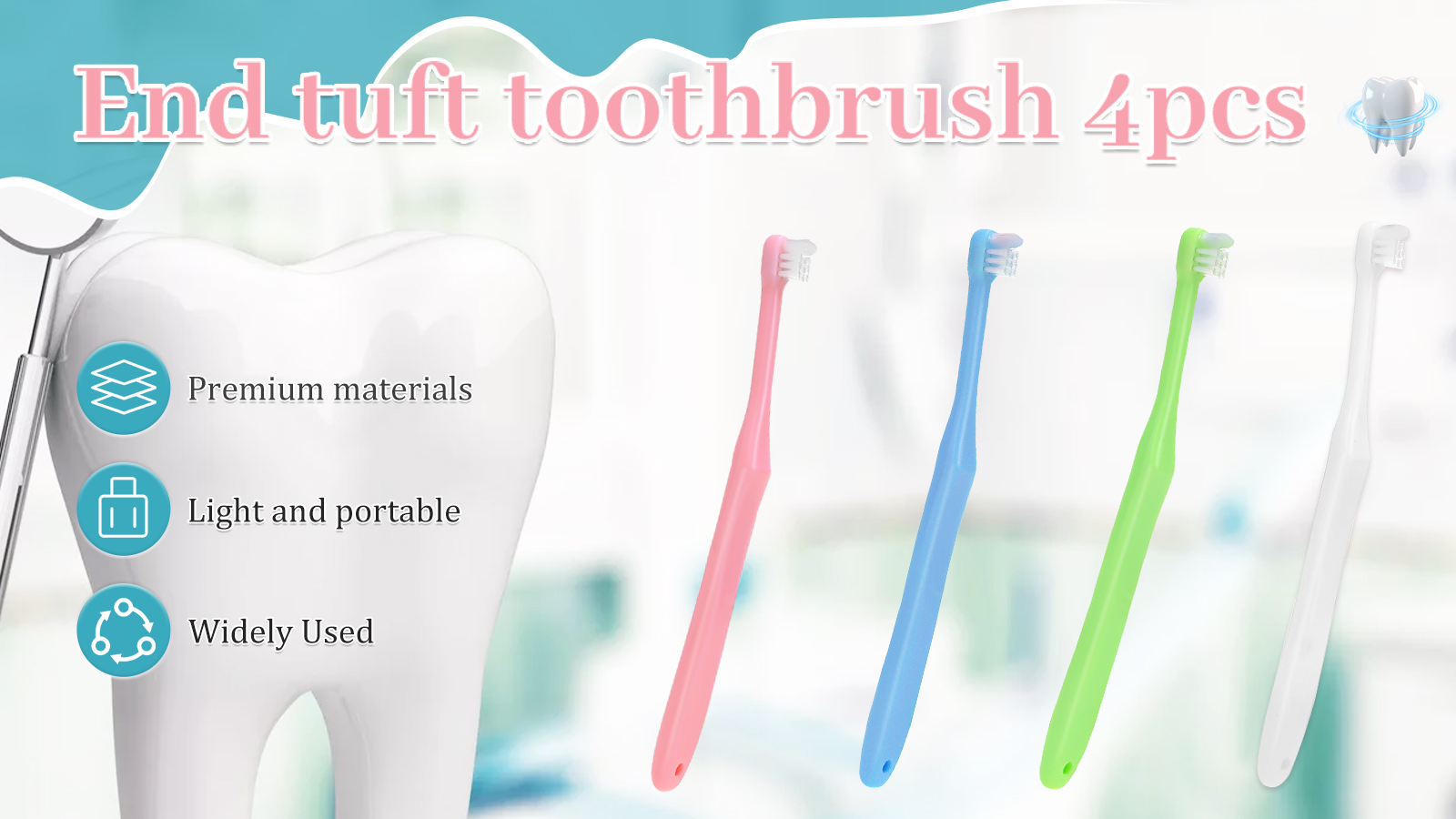 Amazon.com : Ceonam 4 Pack End Tuft Toothbrush, Small Head Single