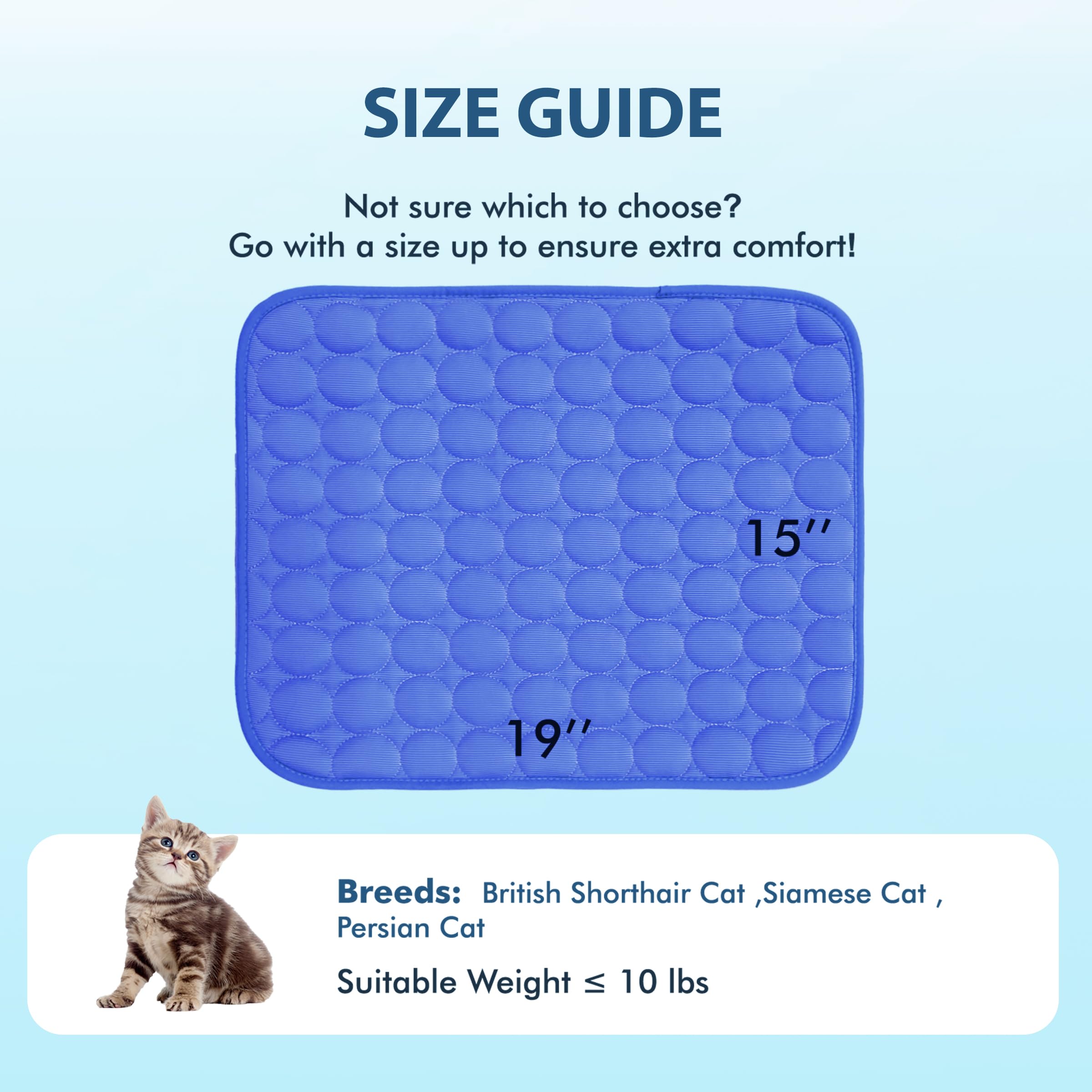 MICROCOSMOS Tapete refrescante de verano y almohadilla para dormir, parte superior de absorción de agua, materiales seguros, fácil de llevar, fácil de limpiar. Mantiene la refrigeración para mascotas