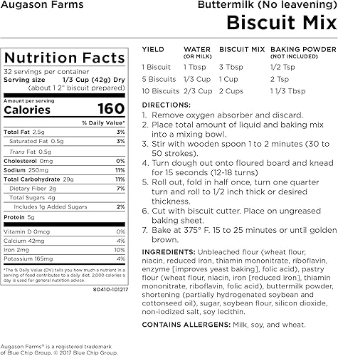 Miniatura 7 de Augason Farms Southwest Chili Mix Peso neto. 3 libras 10 oz (1.65 kg) y suero de leche (sin levadura) Mezcla de galletas 2 libras 15 oz No. 10 lata,