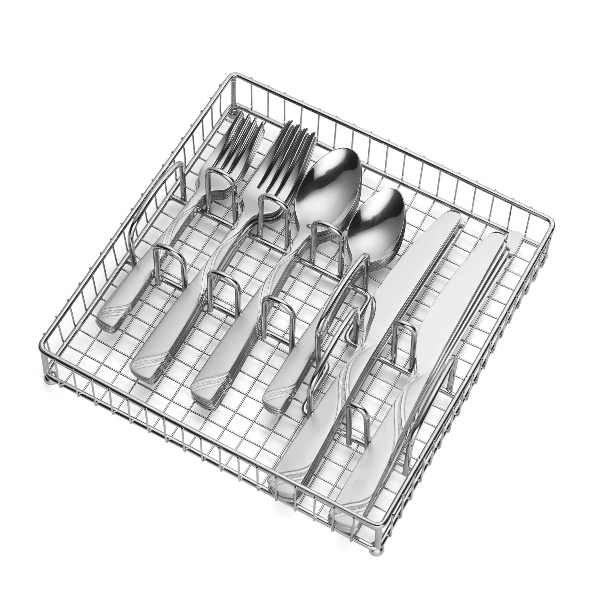 Cambridge 422340CBW2T Tabitha Sand 40-Piece Flatware Set With Caddy