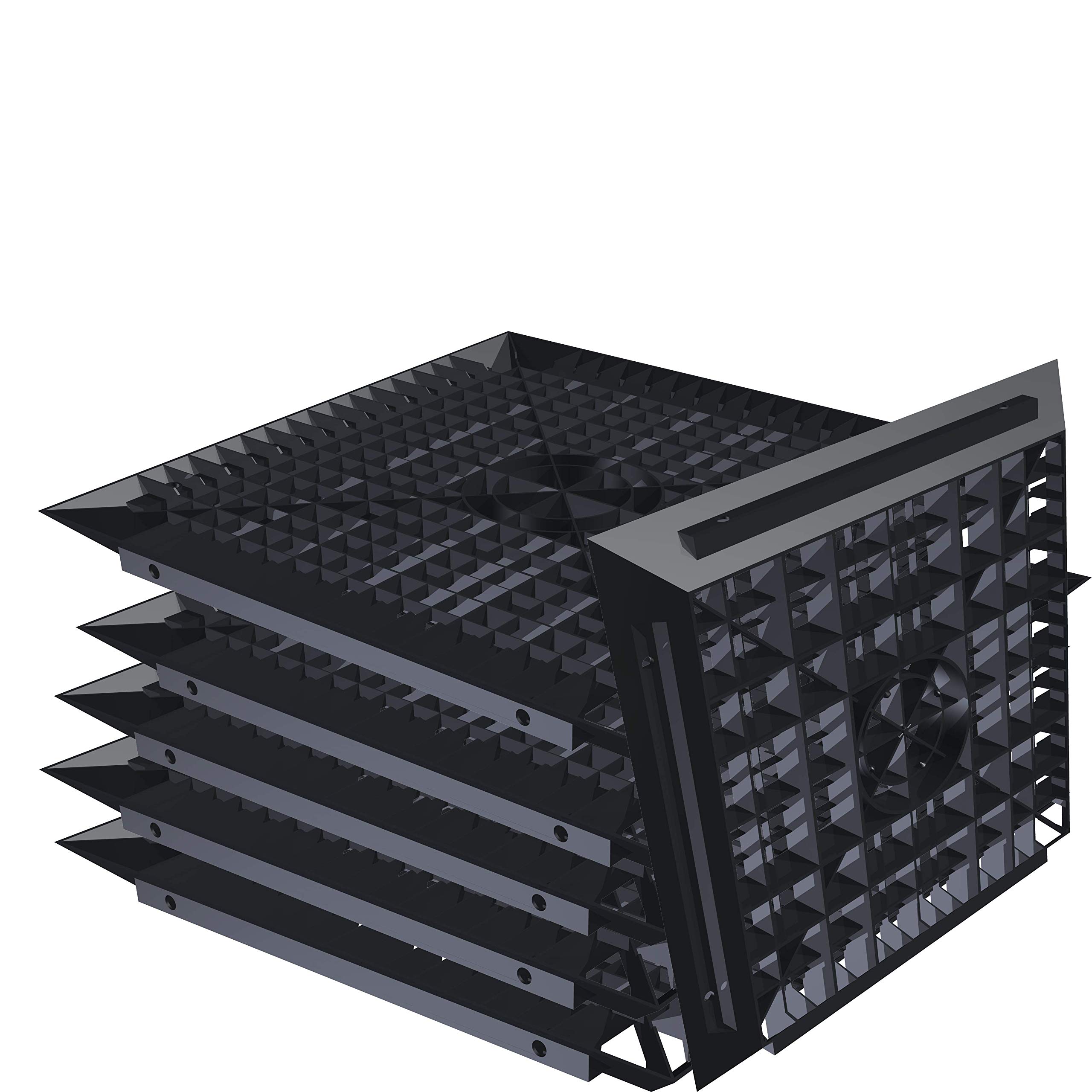 Cagette pour la rétention des eaux de Pluie 820L, y Compris Chiffon Anti Racine (Kit Complet)