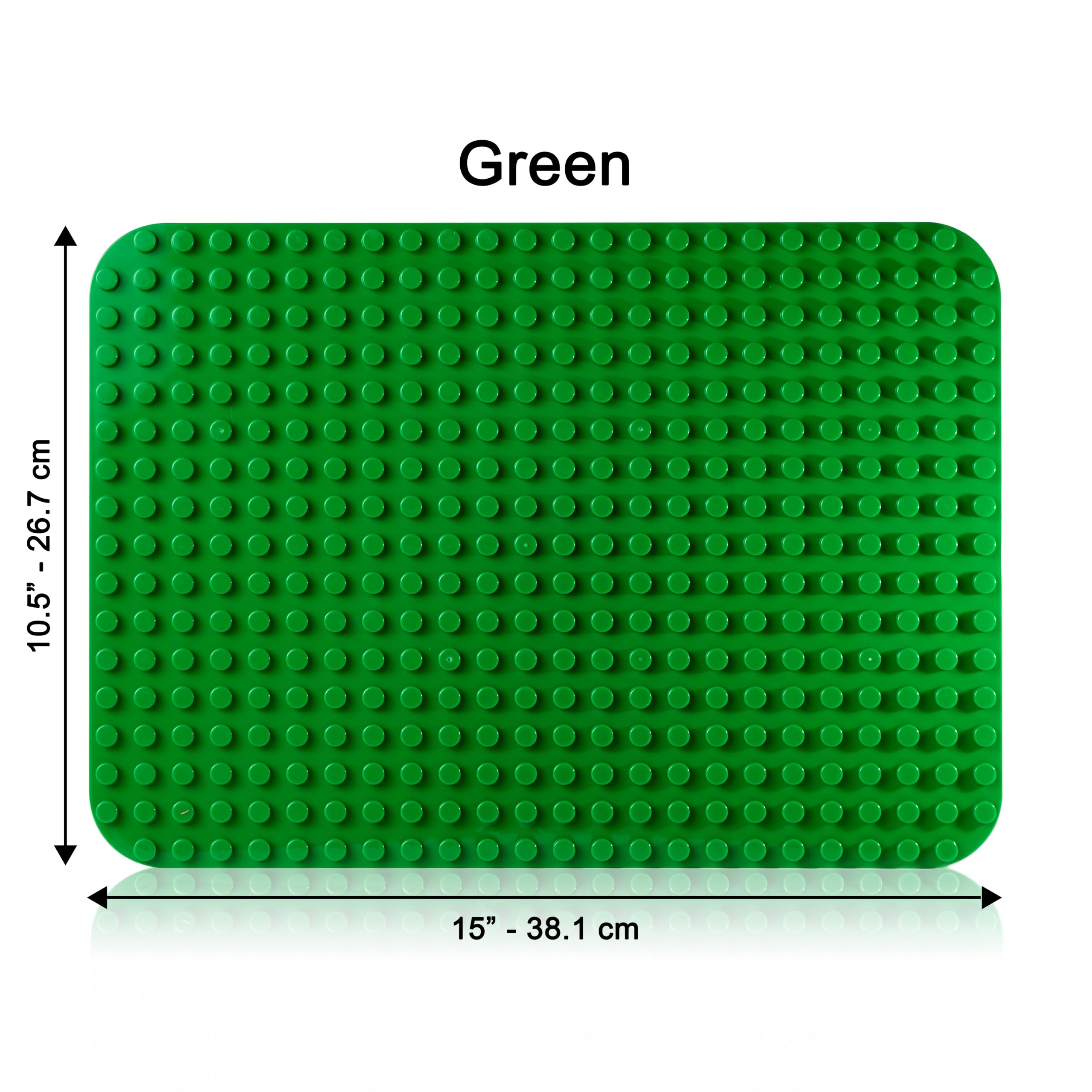 4 Zielony Płyta podstawowa z klocków, 38,1 x 26,7 cm | Twórz solidne konstrukcje z dużymi płytami podstawowymi 38,1 x 26,7 cm kompatybilnymi z większością dużych klocków