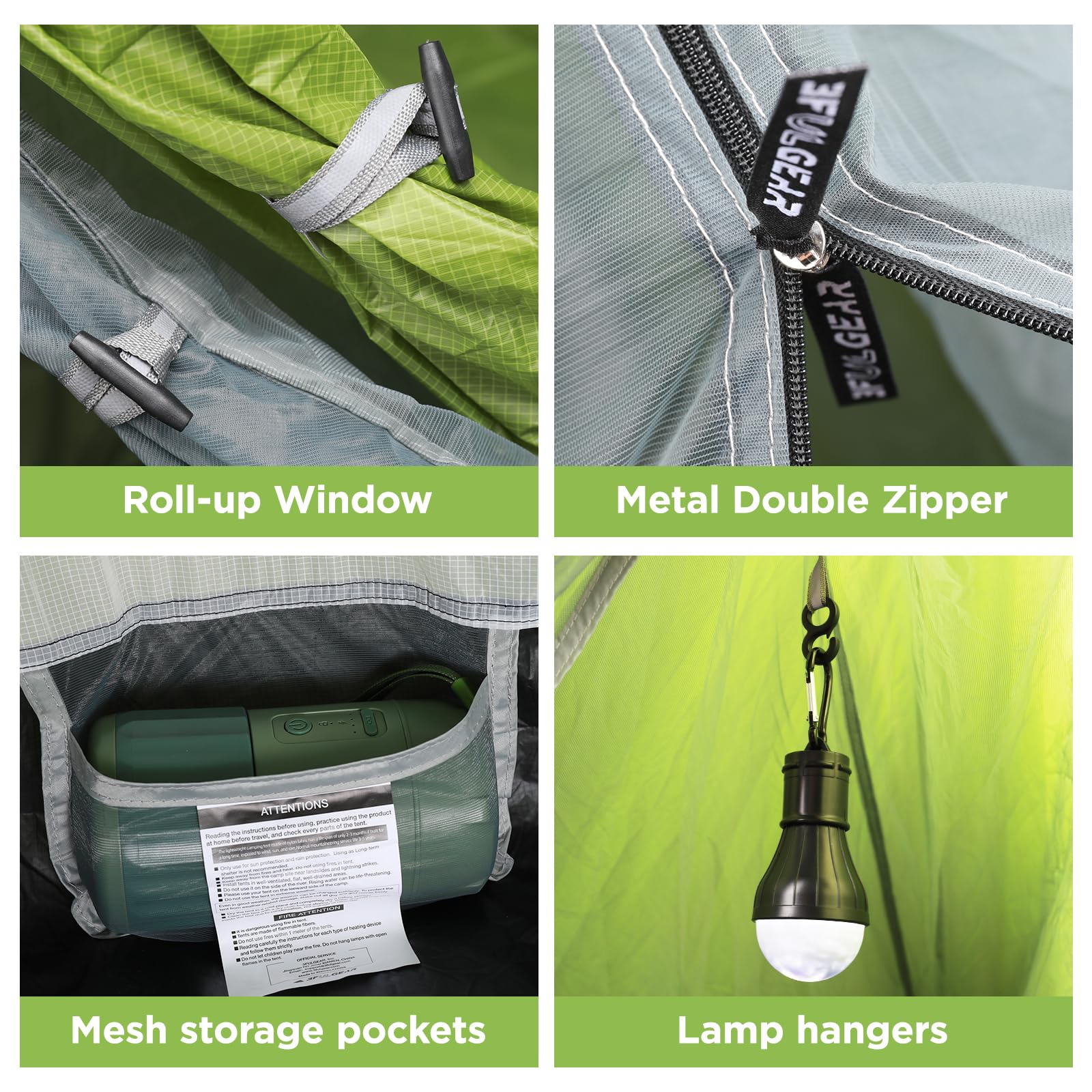 Nueva LanShan Tienda de campaña Ultraligera para Uso en Exteriores, Tienda de Trekking Ultraligero 2 Personas Carpa Refugio Acampar, mochilear y Caminar