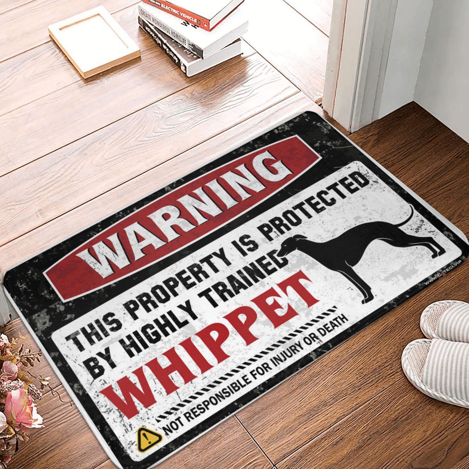 Paillasson Whippet vintage cadeau idéal anniversaire pour chambre garçon