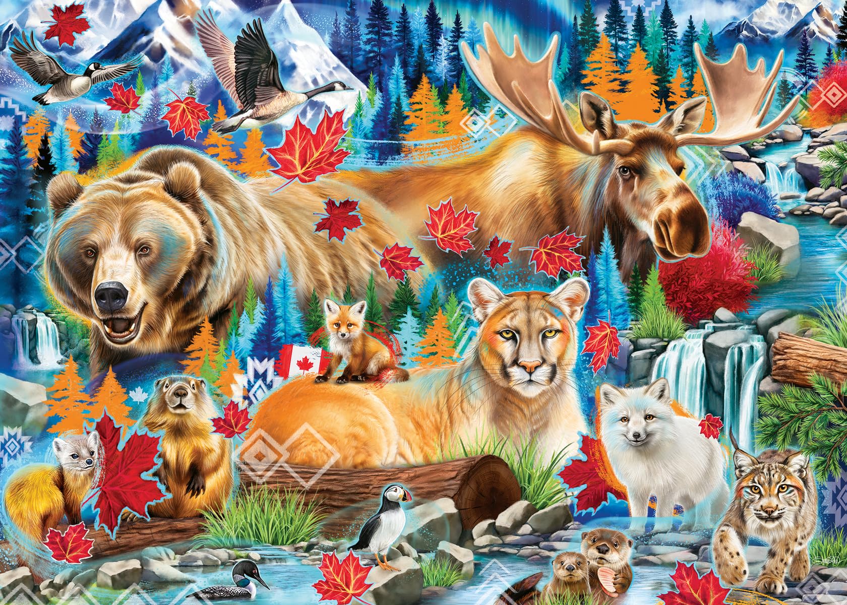 Ravensburger Wild Canada 1000Piece Jigsaw Puzzle | Majestic Canadian Landscapes by Artist Sheena Pike | Eco-Friendly Materials