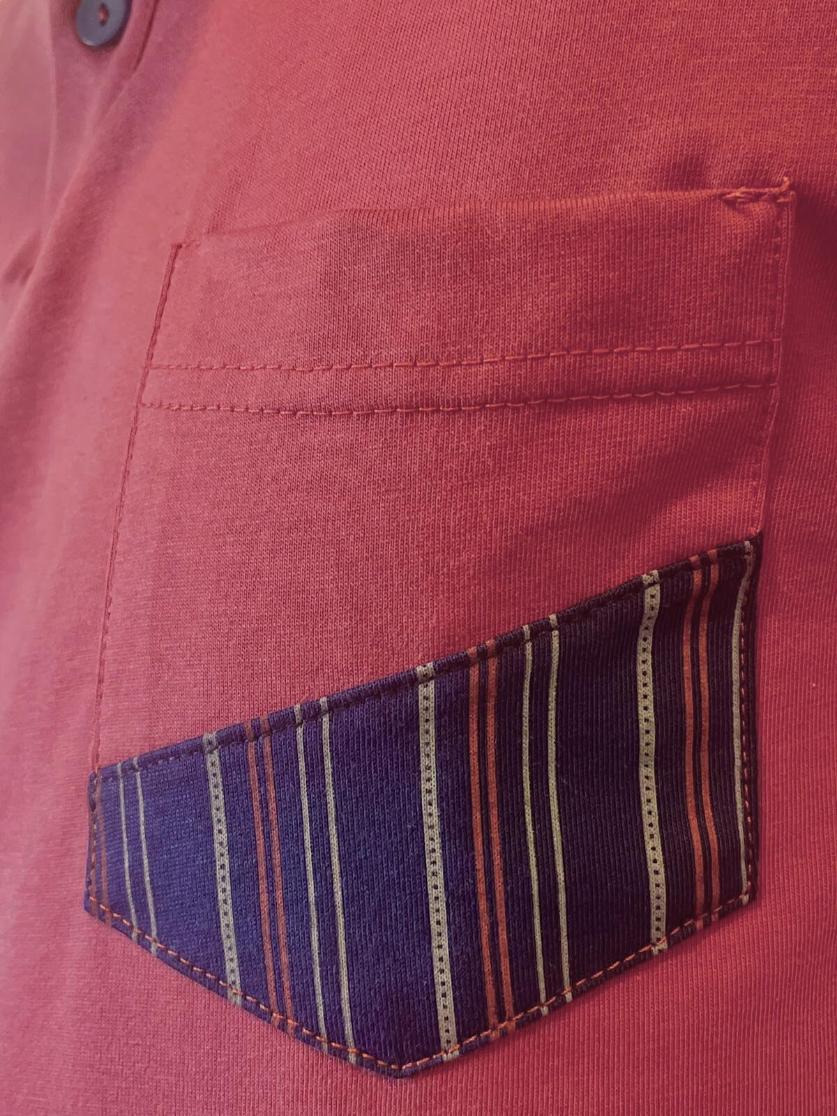 Pigiama Uomo Estivo Leggero Manica Corta Pantalone Corta 100% Cotone Modello Serafino e Pantaloni con Tasche 100% Made in Italy
