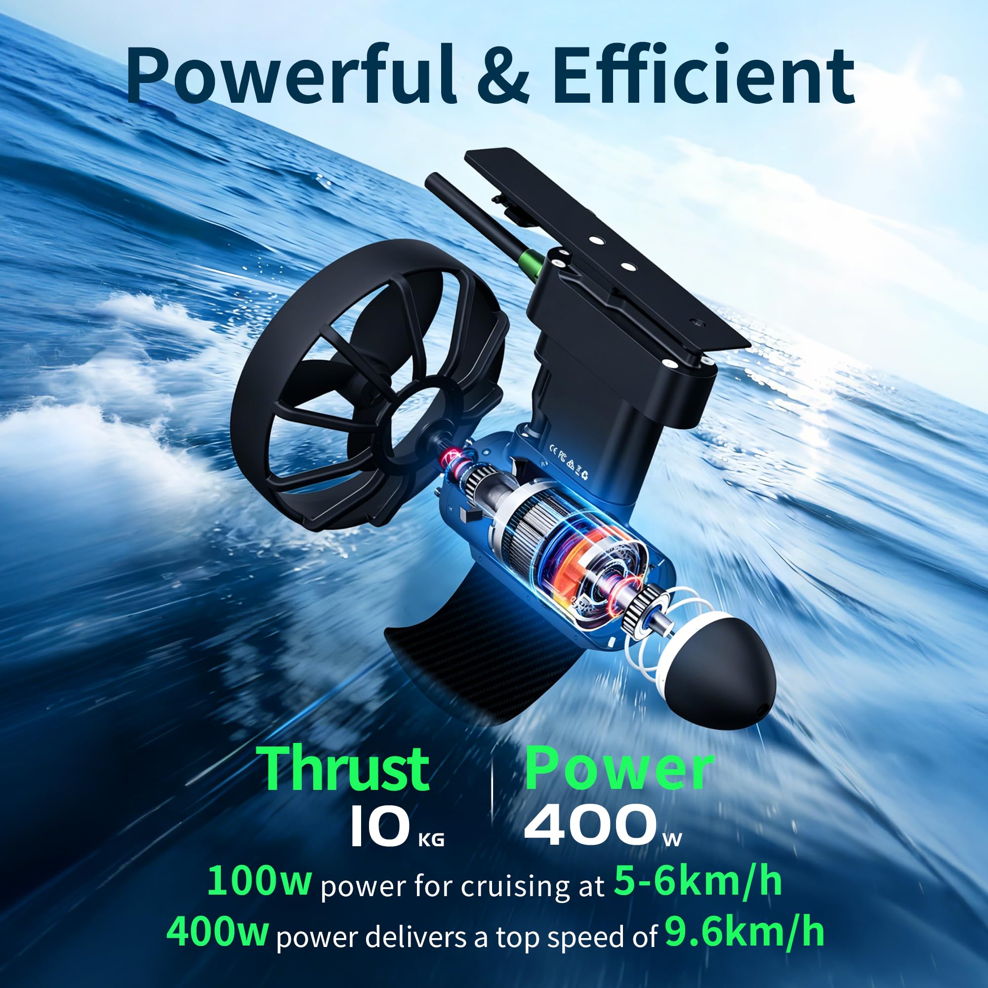 Moteur Tedgix K4C pour SUP et Kayak, 400W sans balais propulseur sous-marin télécommande sans fil avec batterie étanche B8, ailerons électriques pour planche à pagaie, aileron de boost pour canoë et
