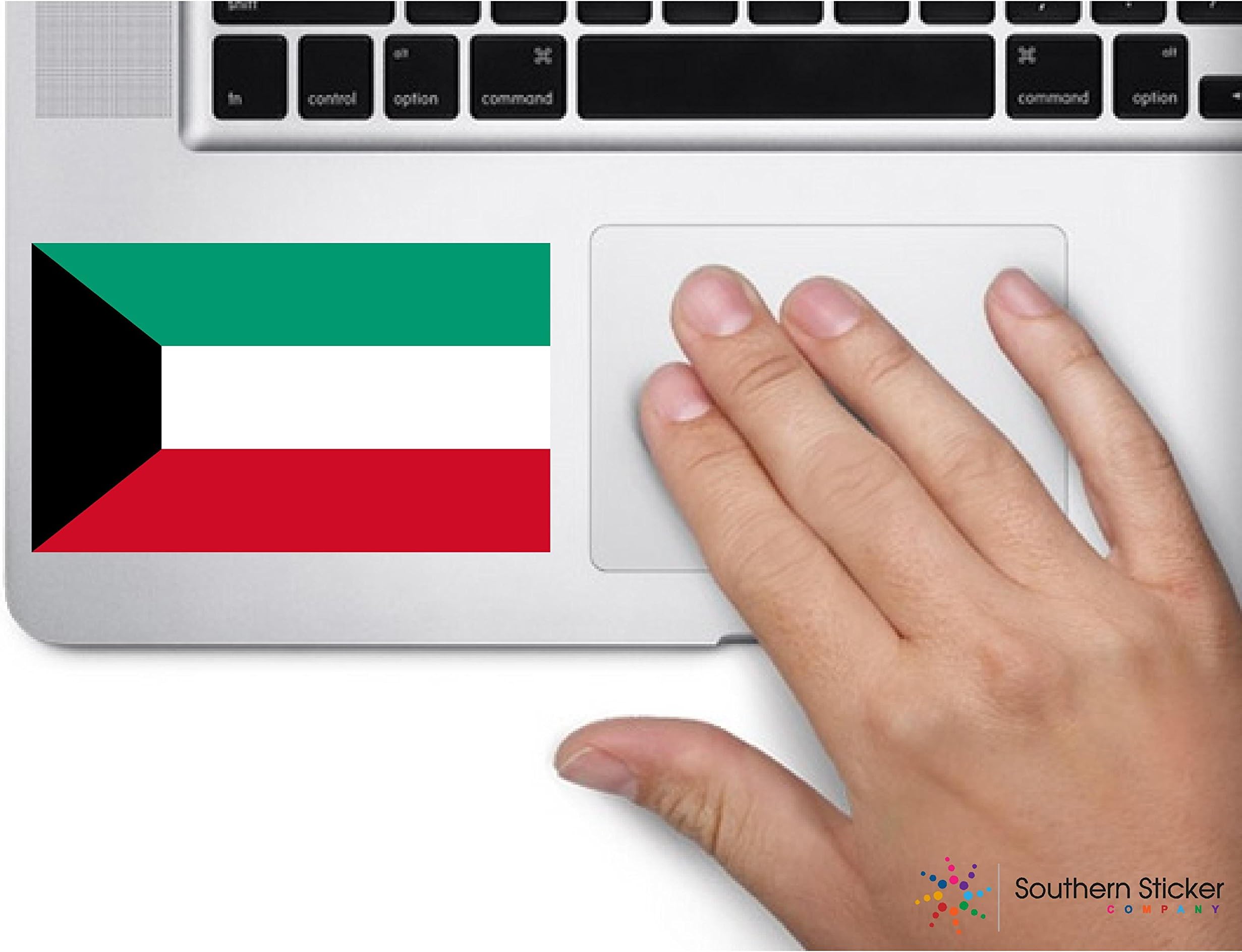 Country flag Kuwait 4x2.5 inches funny stickers for construction hard hat pro union working men lunch box tool box symbol window motorcycle biker car - Made and shipped in USA