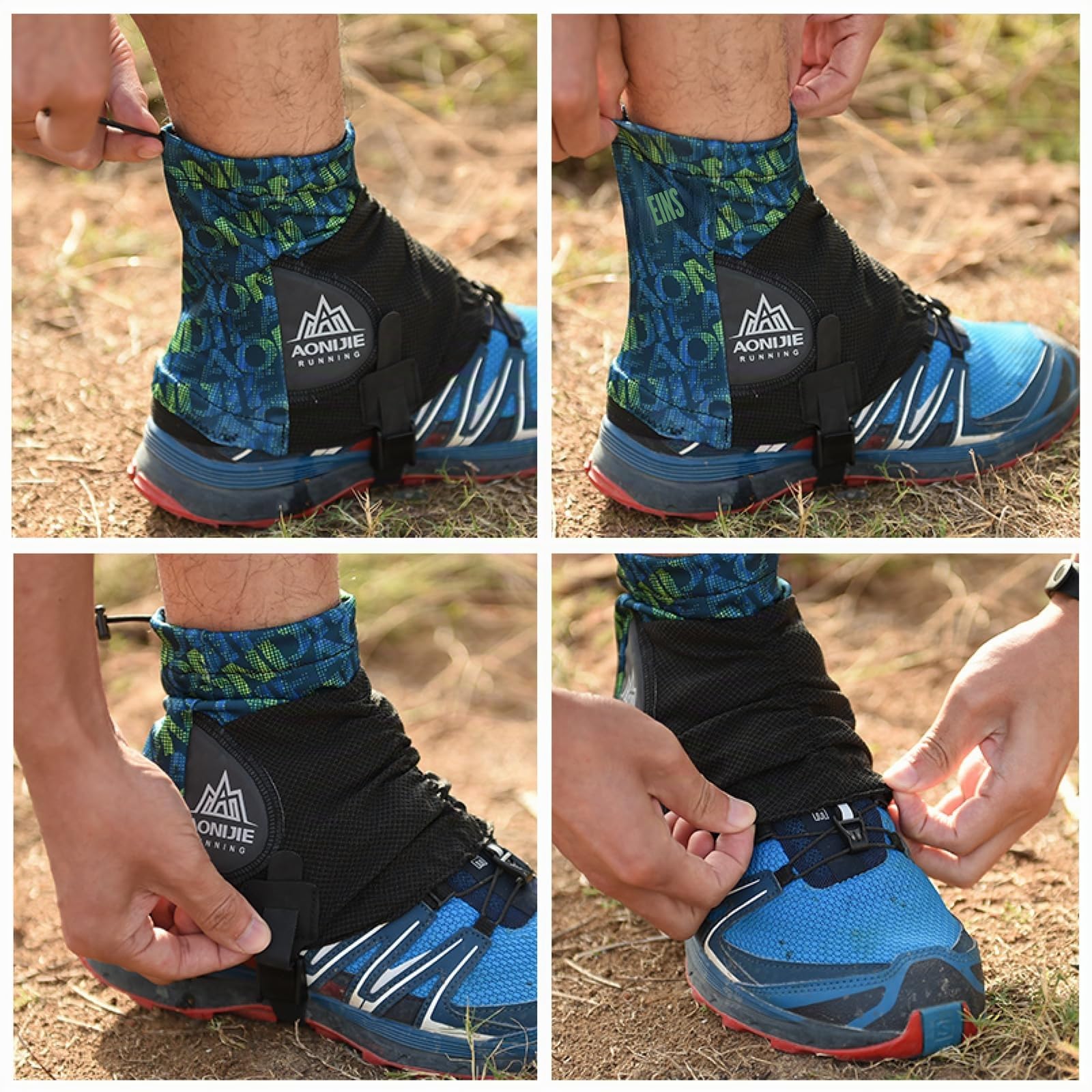 TRIWONDER Reflektierende Gamaschen, Trail Low Gaiters, Running Gamaschen mit UV-Schutz für Damen und Herren