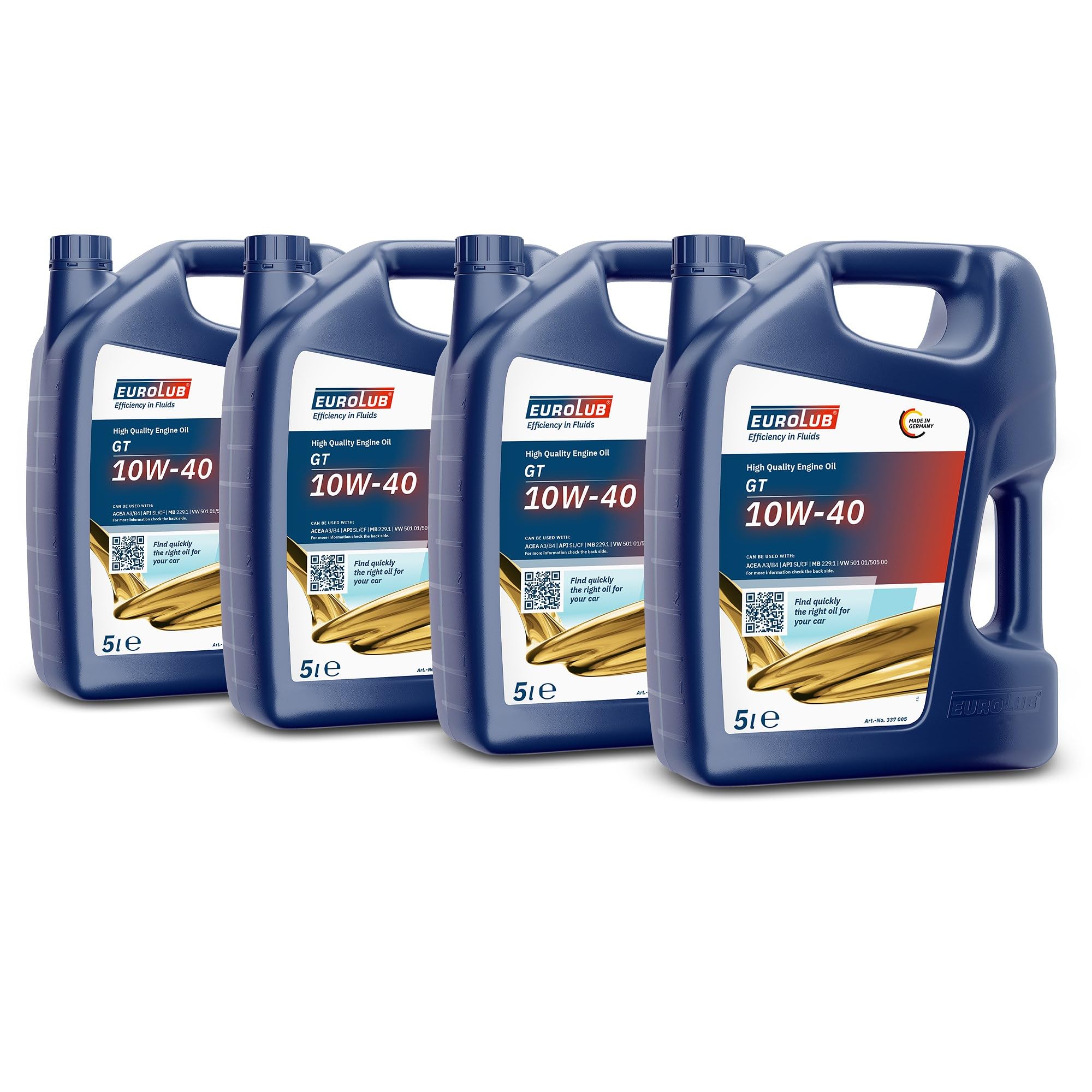 4 x 5 l = 20 litros eurolub GT SAE 10 W/40 del motor de aceite motores de aceite 32121425