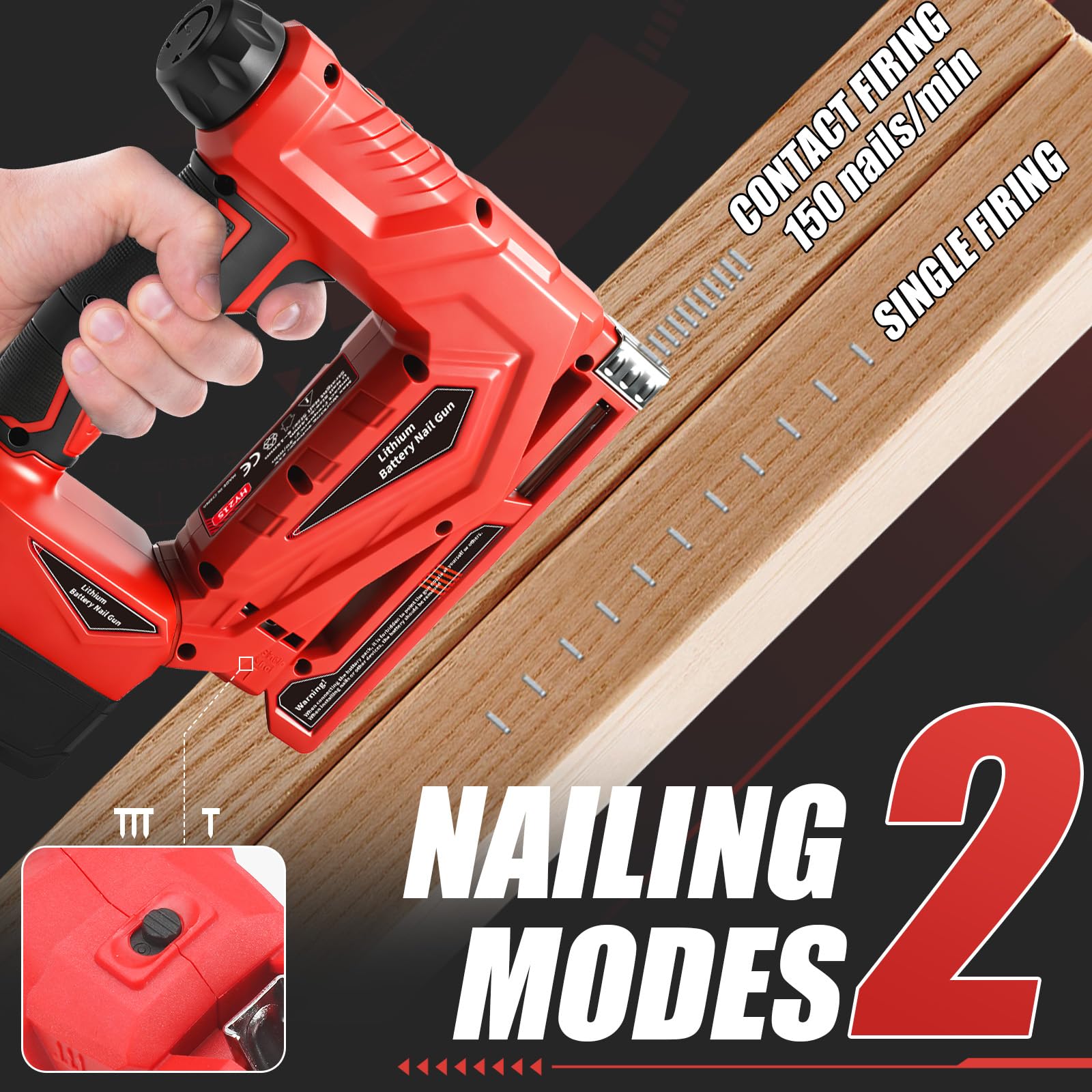 Roadtime Juego de clavadora inalámbrica para Milwaukee 18 V baterías (sin batería),Clavadora y grapadora 2 en 1 Incluye 1000 clavos/grapas,Profundidad de clavo ajustable para carpintería y bricolaje