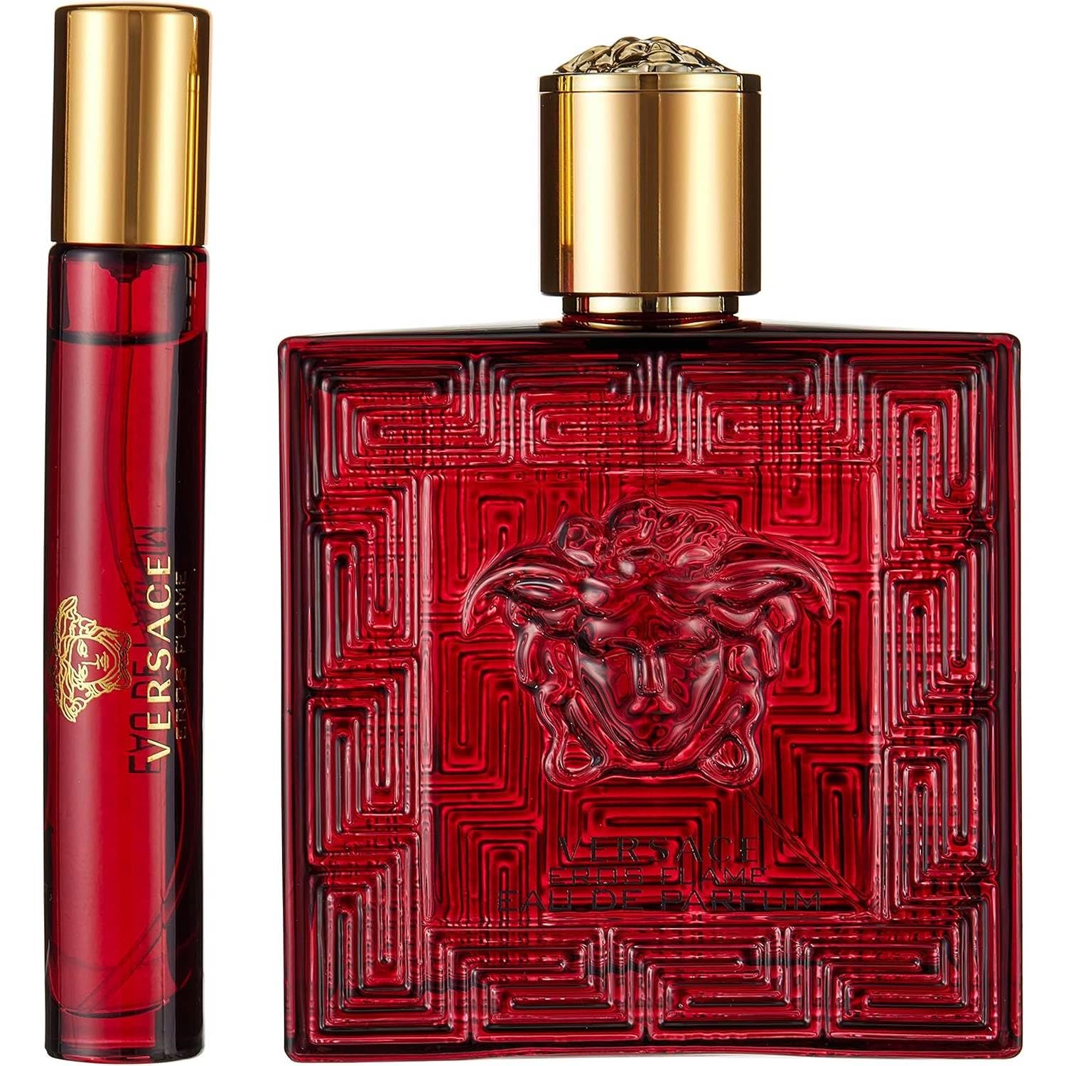 Versace Eros Flame Coffret cadeau Eau de parfum 100 ml Eau de parfum 100 ml Vaporisateur de voyage et trousse de toilette