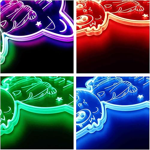 Miniatura 4 de ADVPRO Letrero LED de glamour dinámico RGB con nombre personalizado, forma de corte a borde, decoración de pared 3D inteligente, iluminación