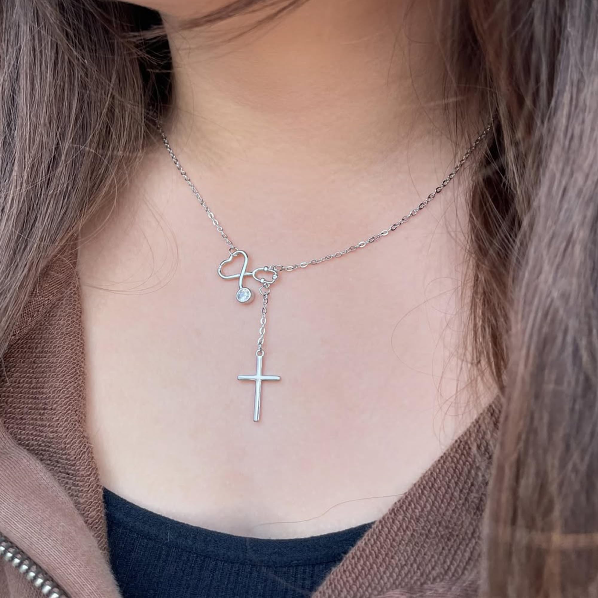 SmileBelle Nurse Graduation Gift for Women, Nurse Week Necklace Appreciation Practitioner Gifts for Nurses Female, Preceptor Gifts Nursing School Medical Assistant Jewelry for New Nurses Accessories