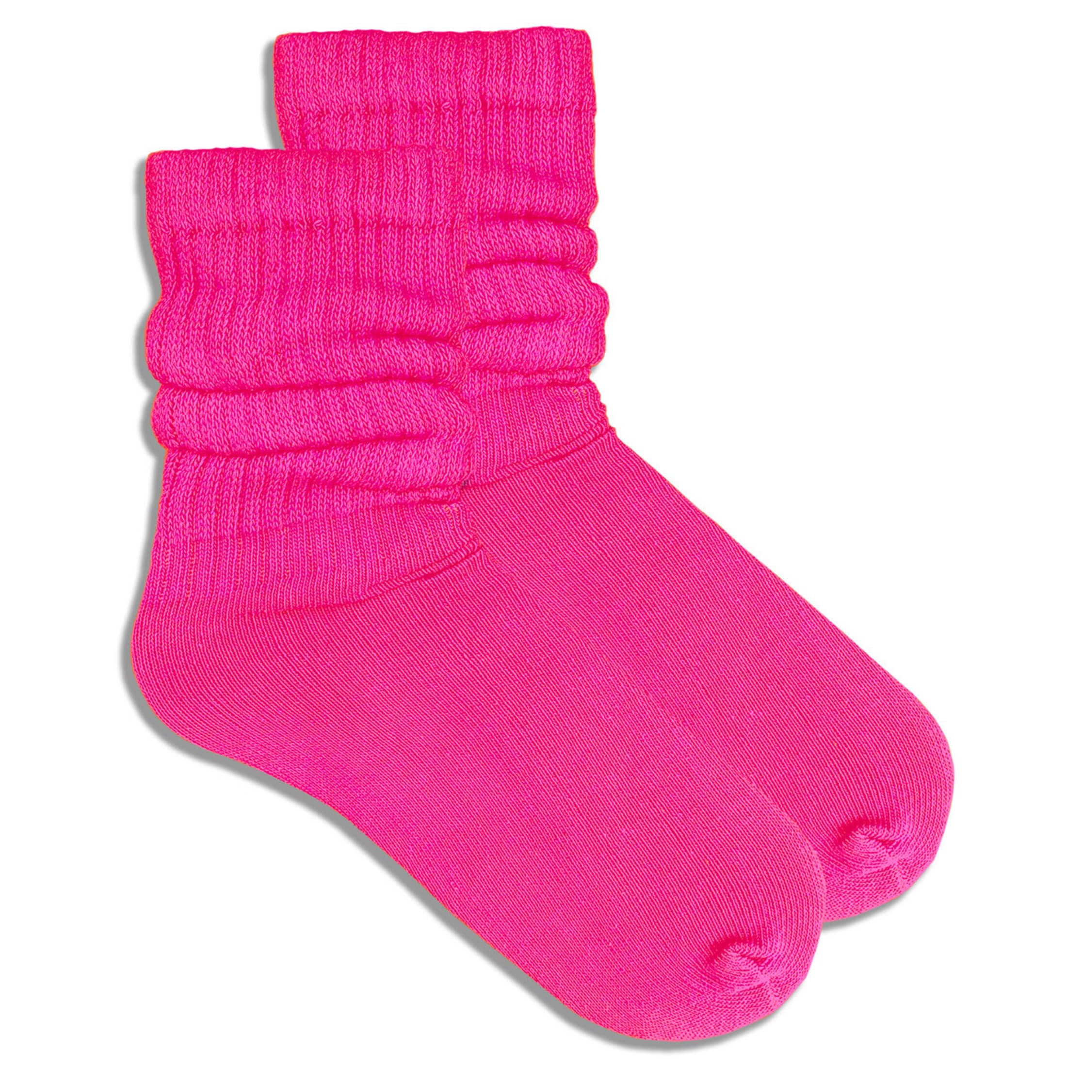 COUVER Women Cotton Scrunched Slouch Socks | 90% cotton 5% polyester 5% elastic, scrunched slouch socks, adjustable crew to knee high, retro dance, size 6 to 11