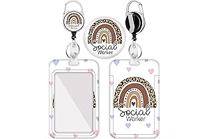 Plifal Social Work ID Badge Holder with Retractable Reel