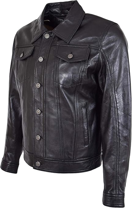 A LEATHER【NEW】TRUCKER JACKET サイズ56 A LEATHER【NEW】TRUCKER JACKET サイズ50