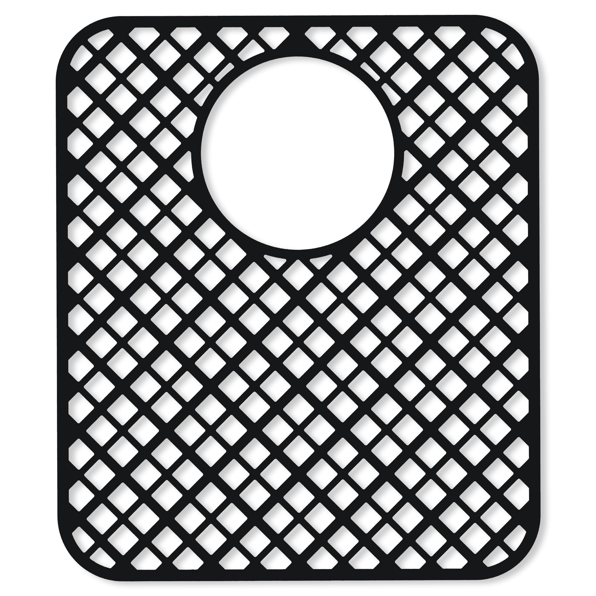 BEHOK 2 Pack Silicone Sink Protectors for Kitchen Sink, Trellis Pattern 13 x 11 Inches Sink Mat, Non-Slip and Durable Sink Protector Silicone, Rear