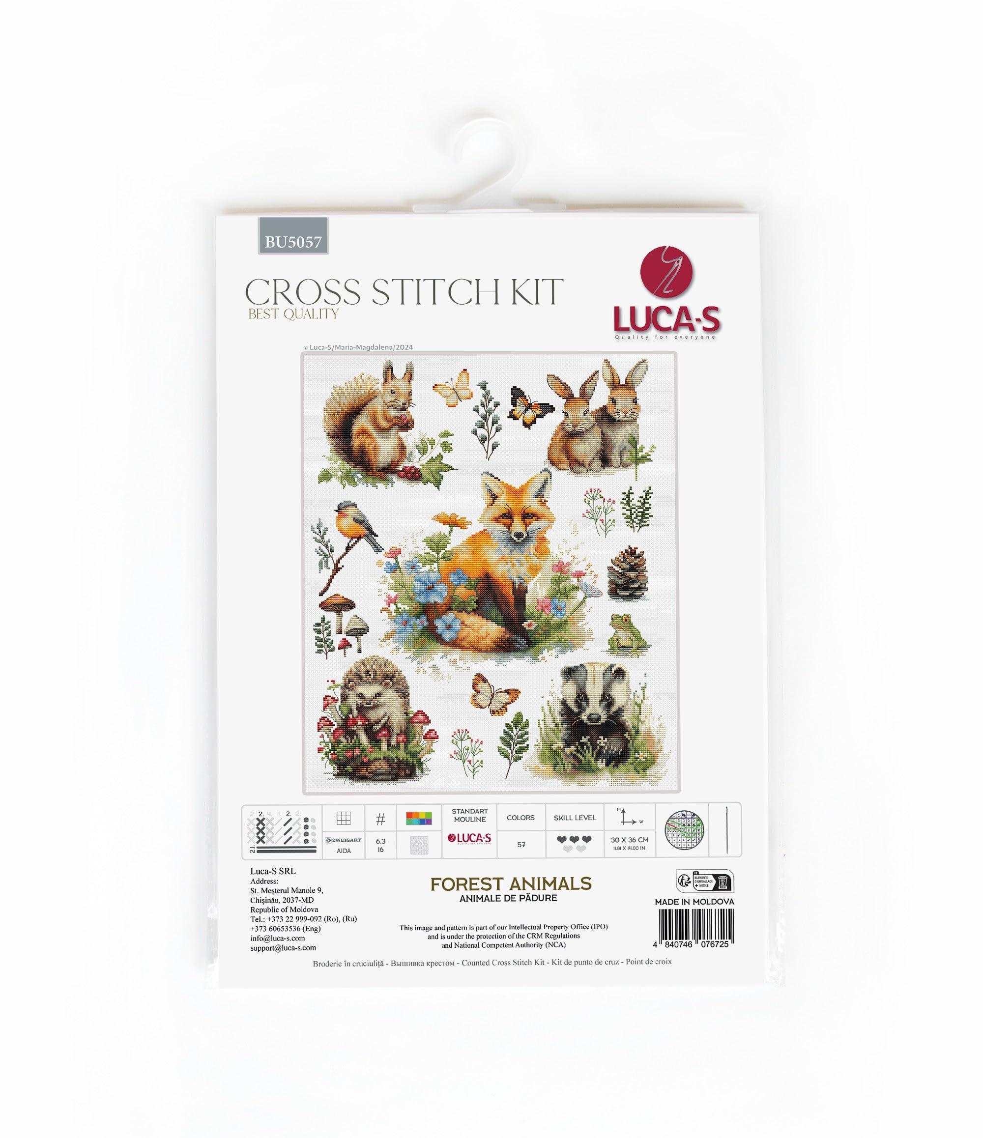 Luca-S Petit Point Kit De Broderie Au Point De Croix Compté G702 Pour Adultes Motif La Fille Espagnole Doré
