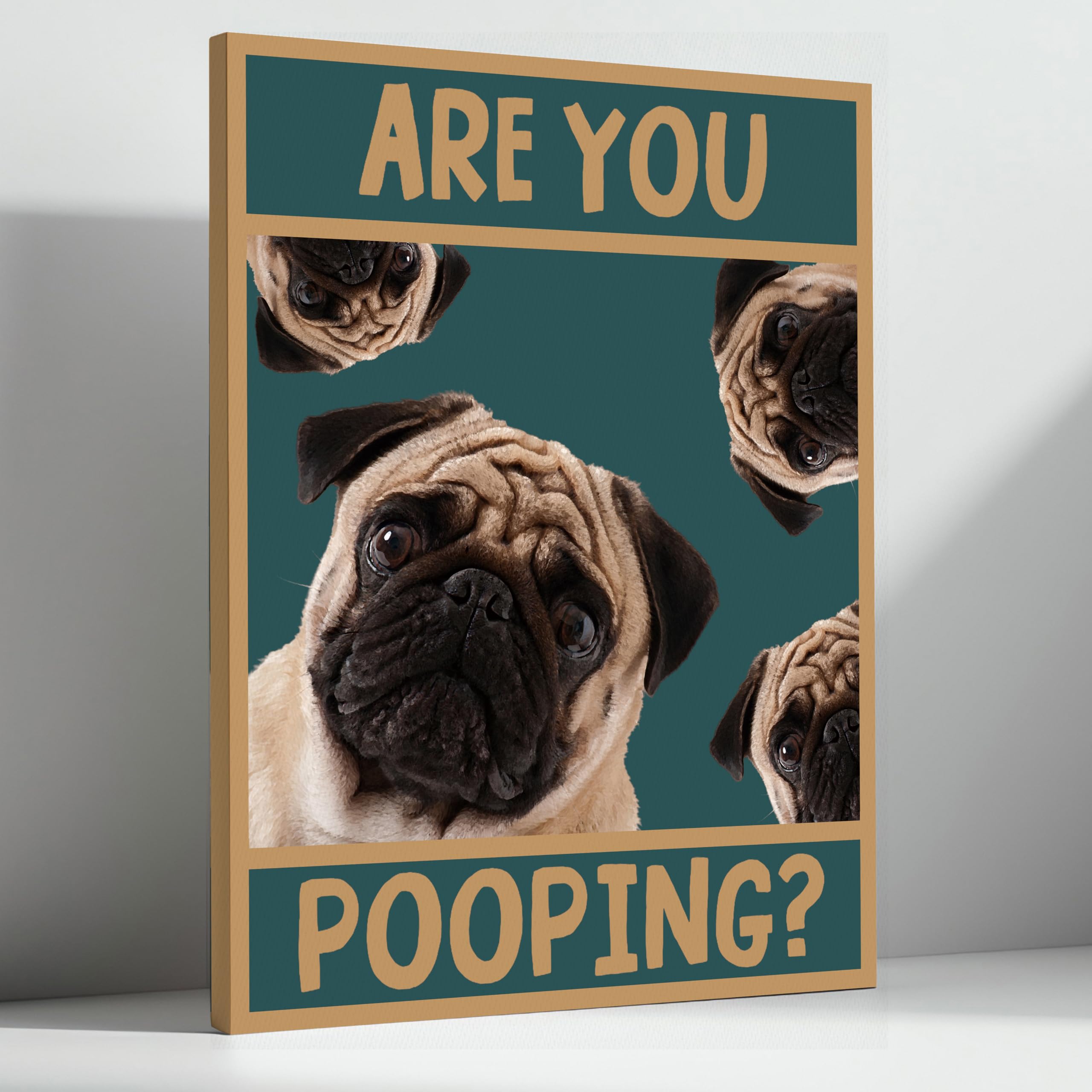 ARE YOU POOPING Franse Bulldog 1 grappig hondenbord voor badkamer